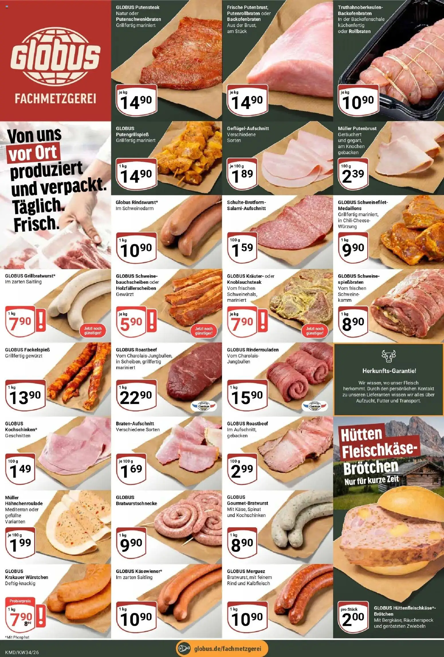 Globus Prospekt Köln (ab 17.08.2026) » Angebote online | Seite: 9 | Produkte: Rinderrouladen, Putenbrust, Roastbeef, Fleisch