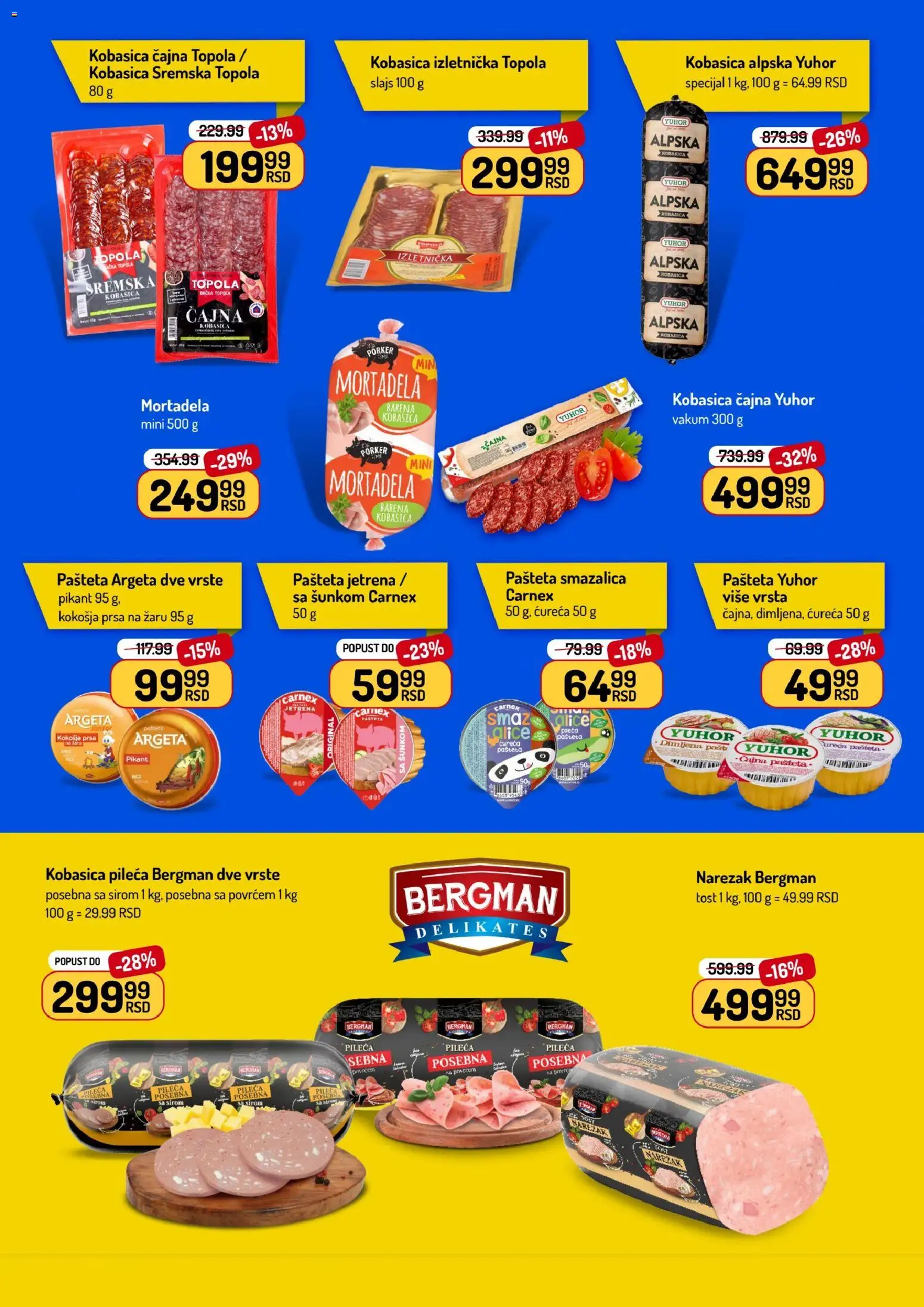 Aman katalog - važi od 08.06.2026 | Strana: 5 | Proizvode: Mortadela, Narezak, Kobasica, Pašteta