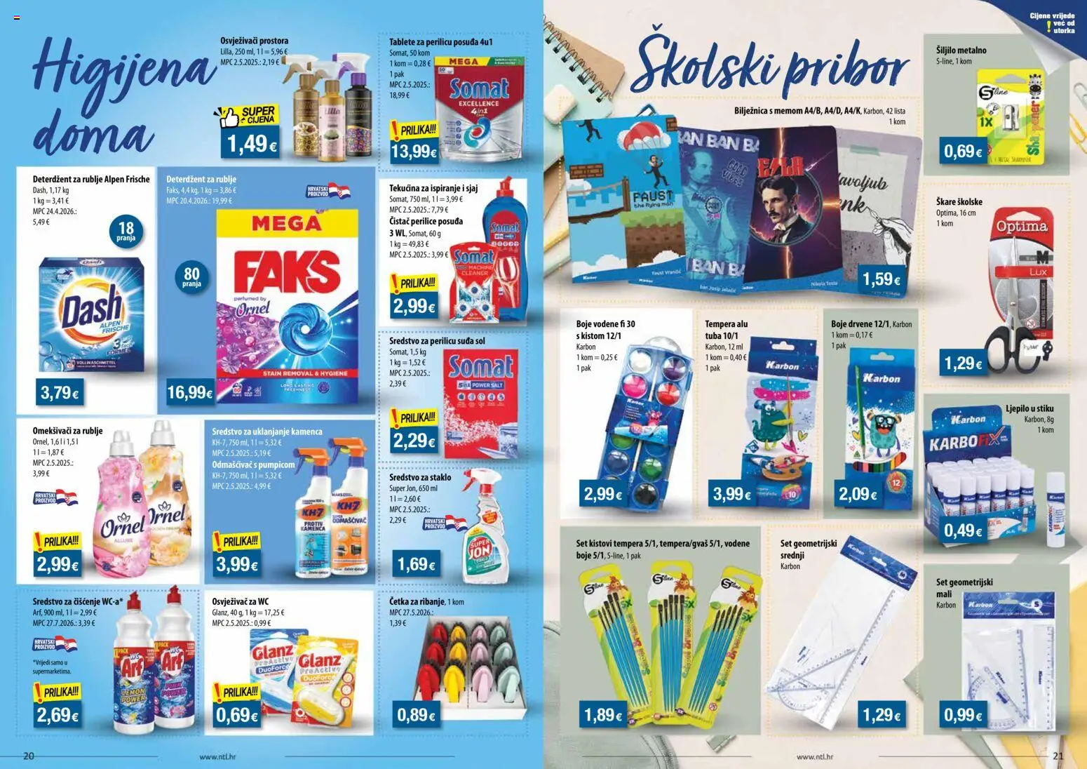 NTL katalog | vrijedi od 12.08.2026 | Stranica: 11 | Proizvodi: Čistač perilice posuđa, Deterdžent za rublje, Tablete za perilicu, Somat