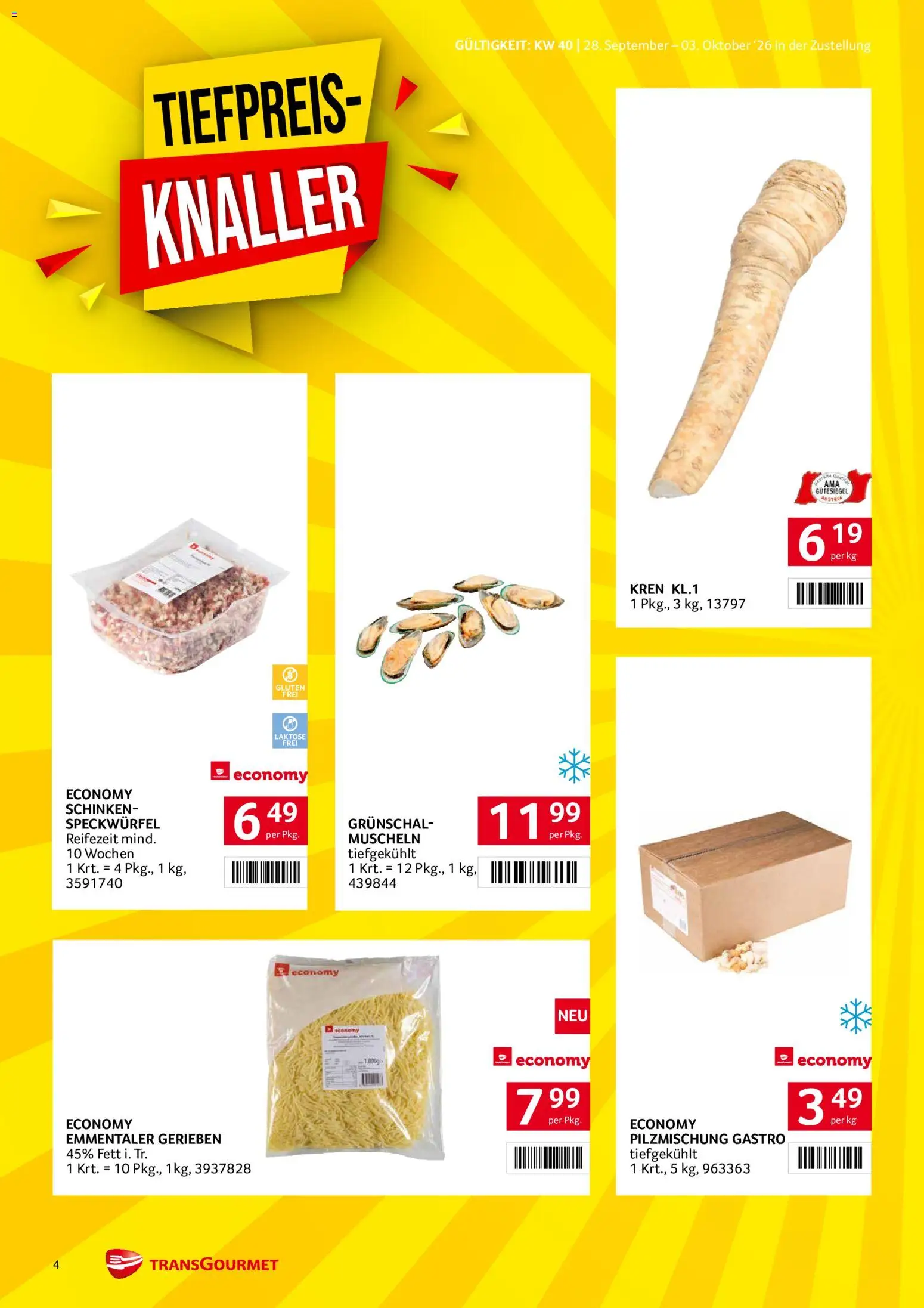 Transgourmet Zustellaktion gültig ab 28.09.2026 | Seite: 4 | Produkte: Schinken