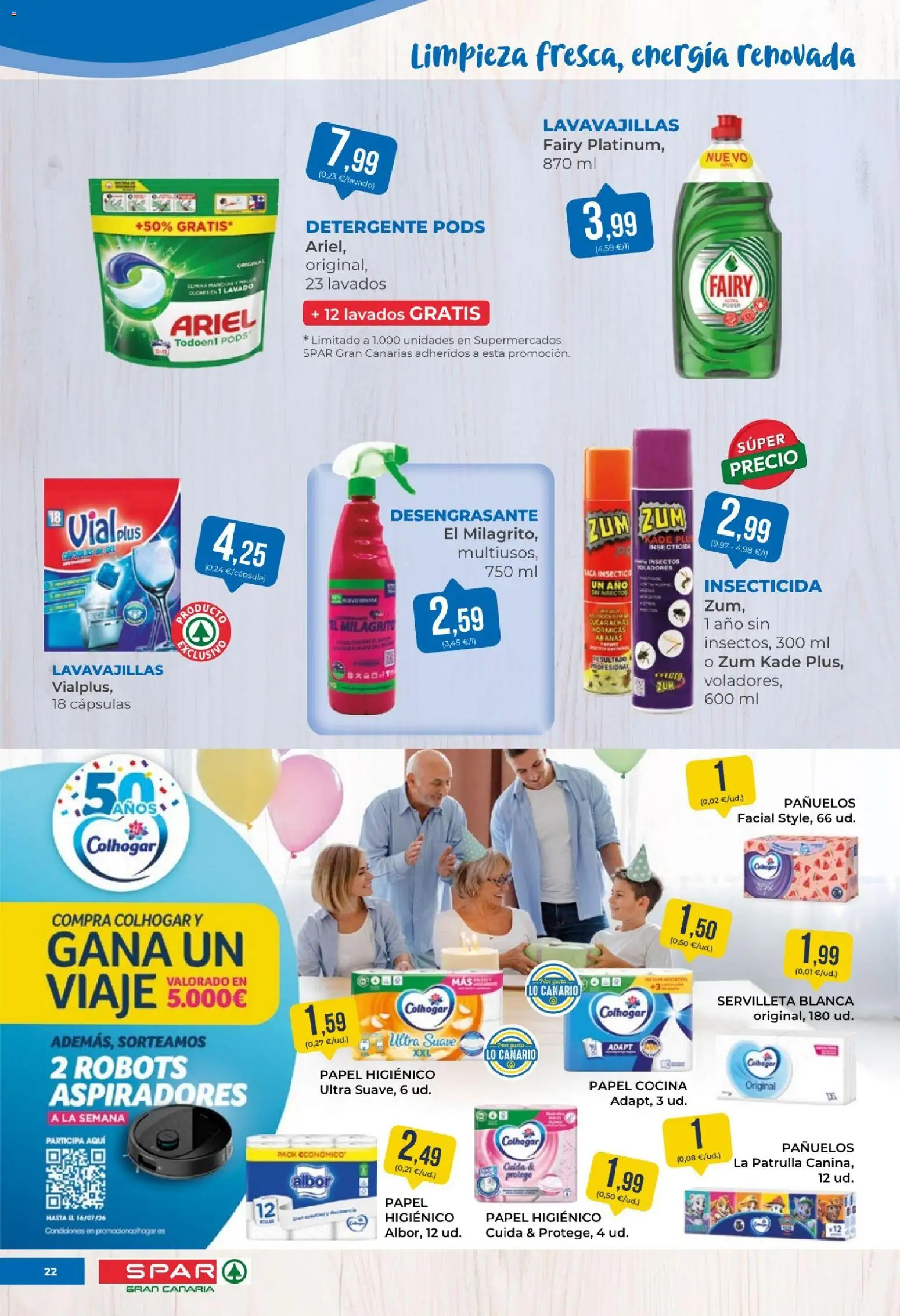 Spar folleto │ válido desde el 24/07/2026 | Página: 22 | Productos: Detergente, Papel higienico, Cocina, Lavavajillas