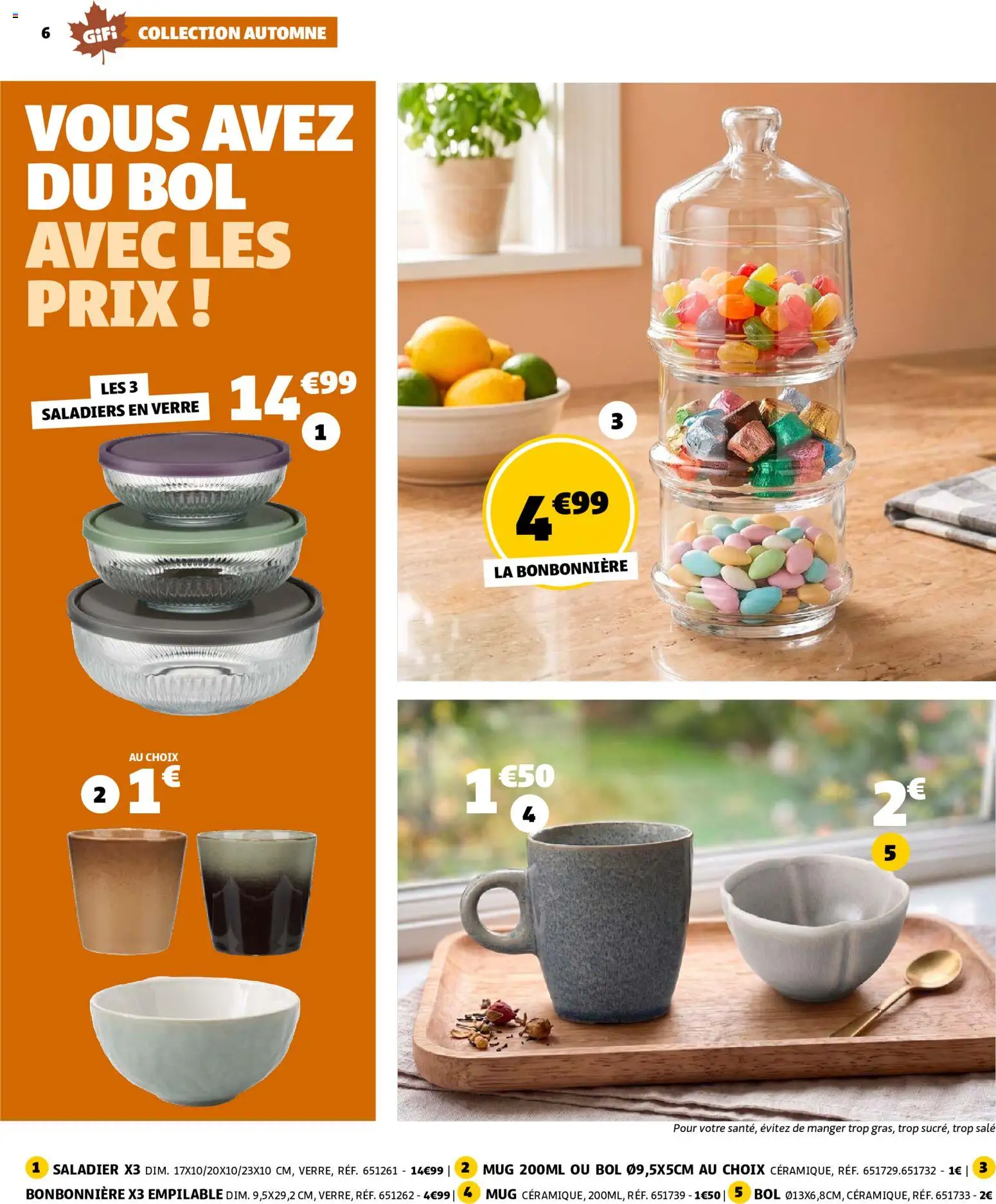 {H1} | Page: 6 | Produits: Bol, Bonbonnière