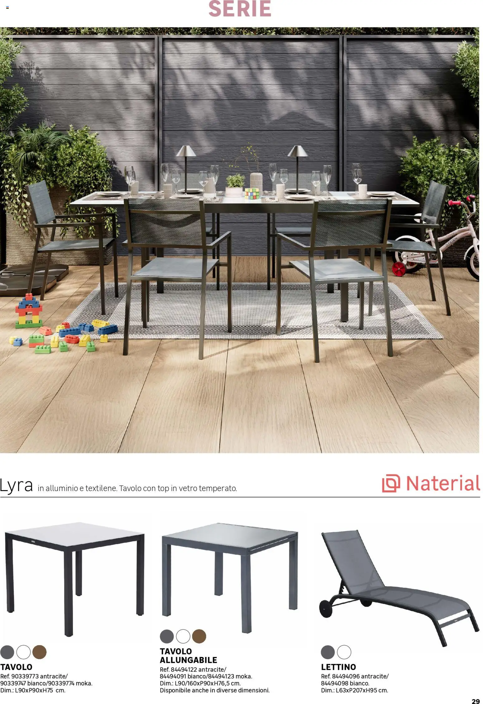 Volantino Leroy Merlin del 01/04/2026 | Pagina: 29 | Prodotti: Top, Lettino, Alluminio, Tavolo