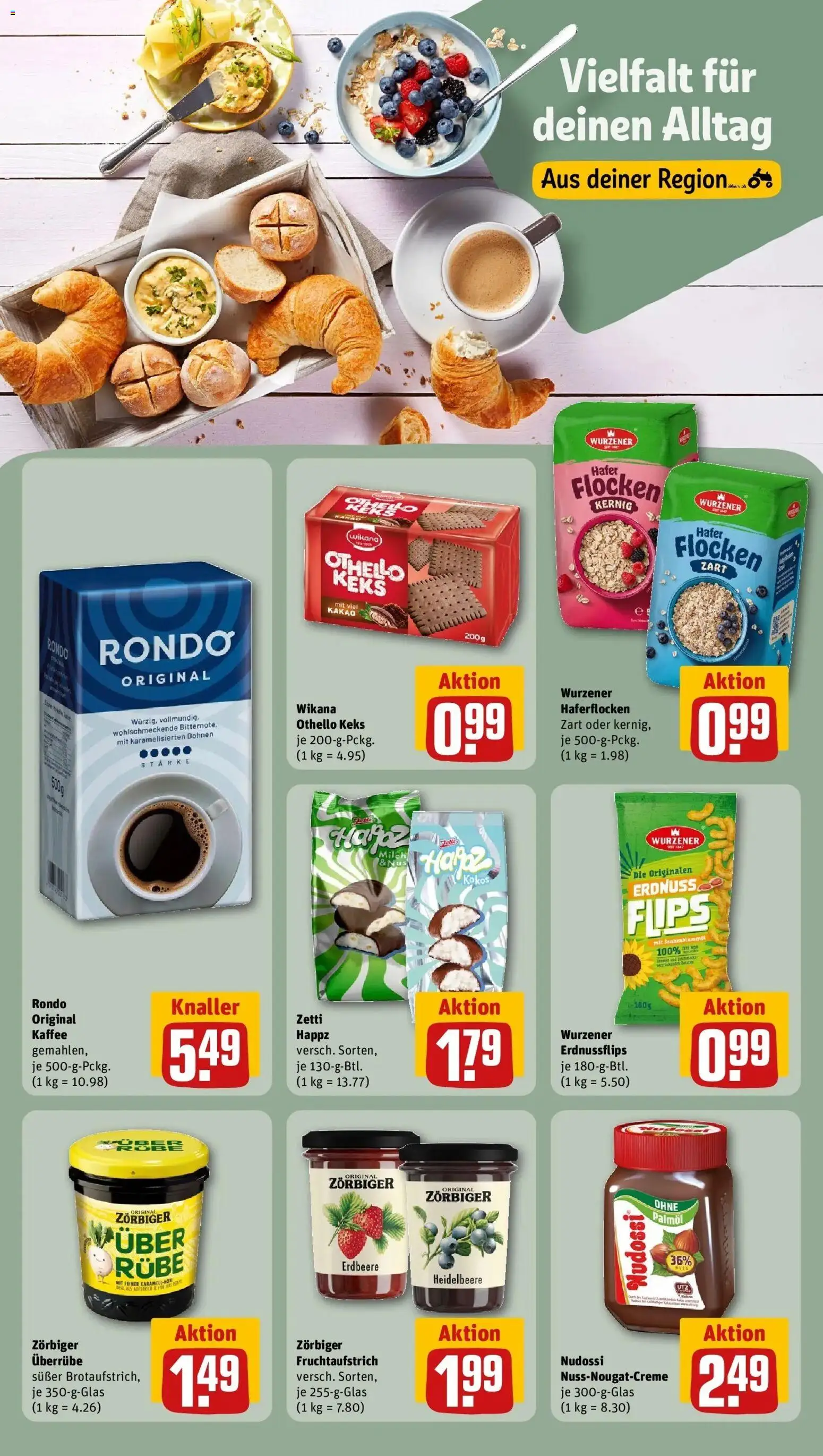REWE Prospekt ab 03.08.2026 zum Blättern » Angebote | Seite: 14 | Produkte: Kaffee, Flocken