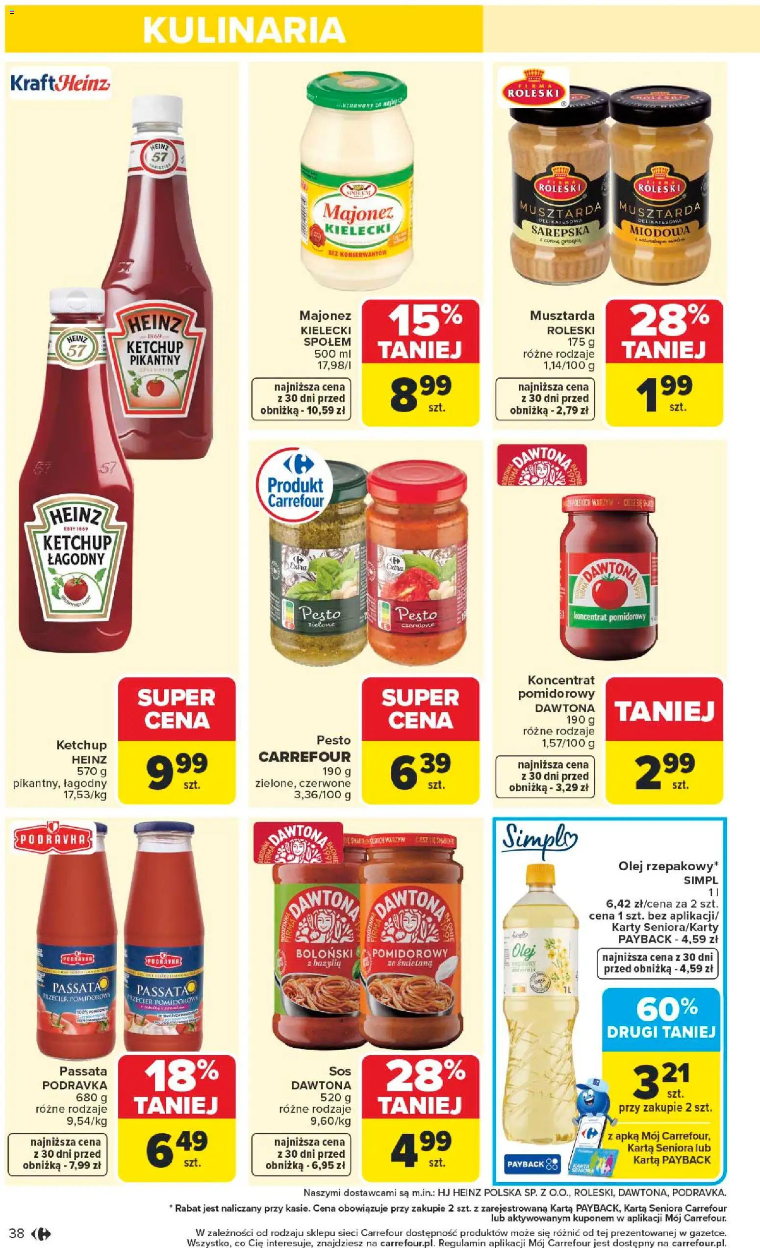 Carrefour gazetka od 13.04.2026 | Strona: 40 | Produkty: Karta, Koncentrat pomidorowy, Musztarda, Majonez