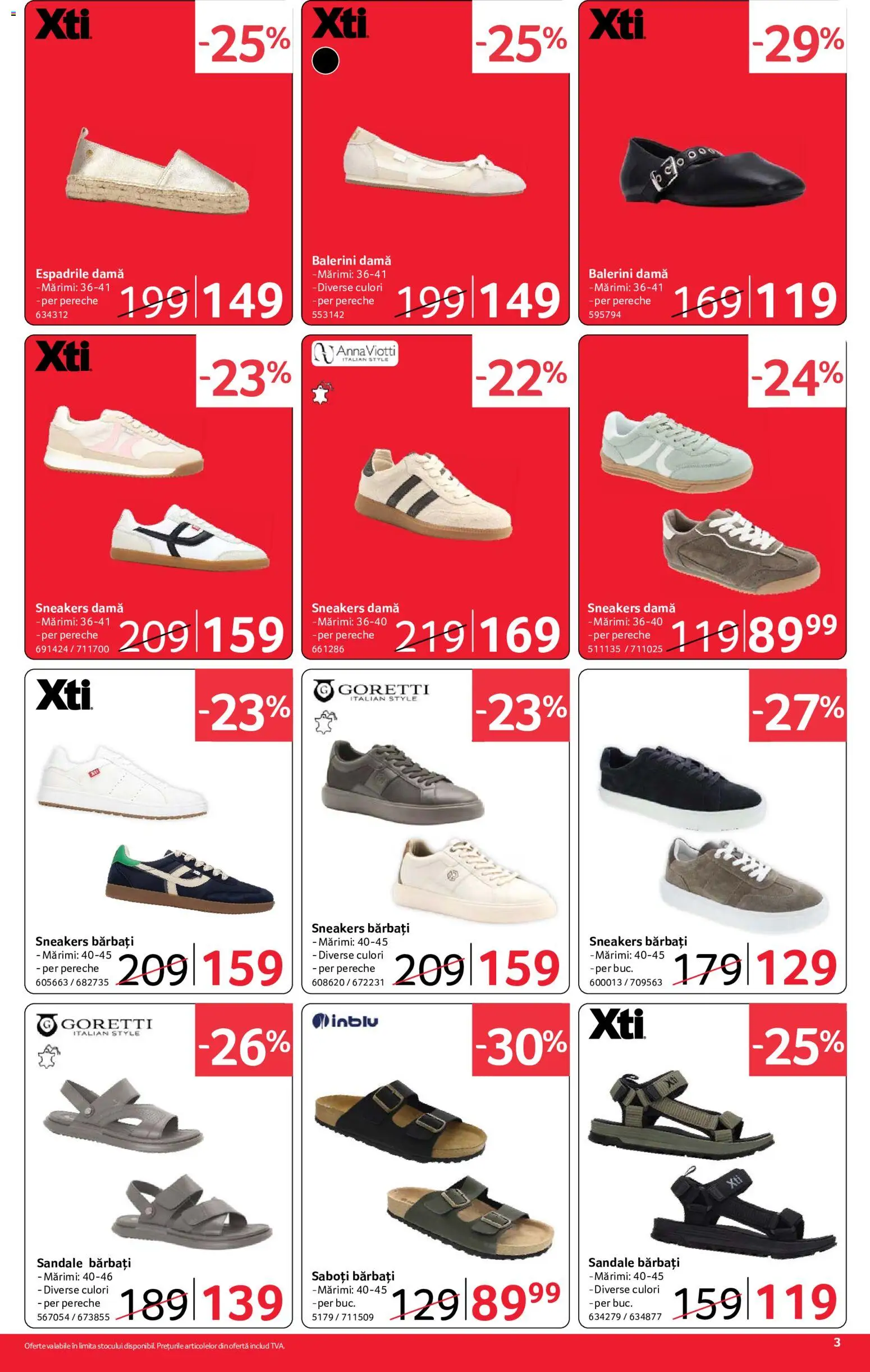 Noul catalog Selgros – valabil de la 07.08.2026 | Pagină: 3 | Produse: Delgeç, Balerini, Espadrile, Sandale
