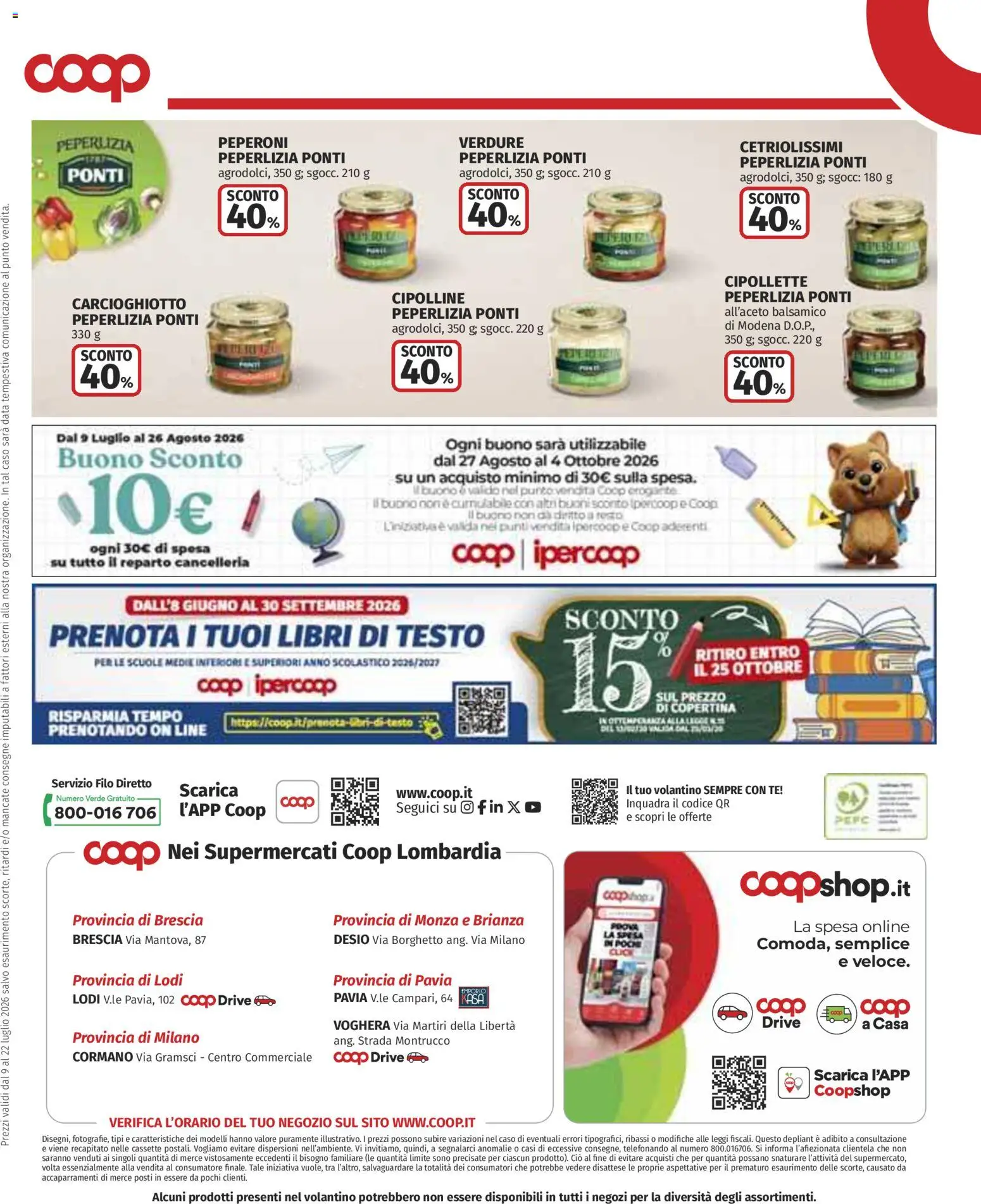Volantino COOP del 09/07/2026 | Pagina: 34 | Prodotti: Tè, Peperoni, Verdure, Cipolline