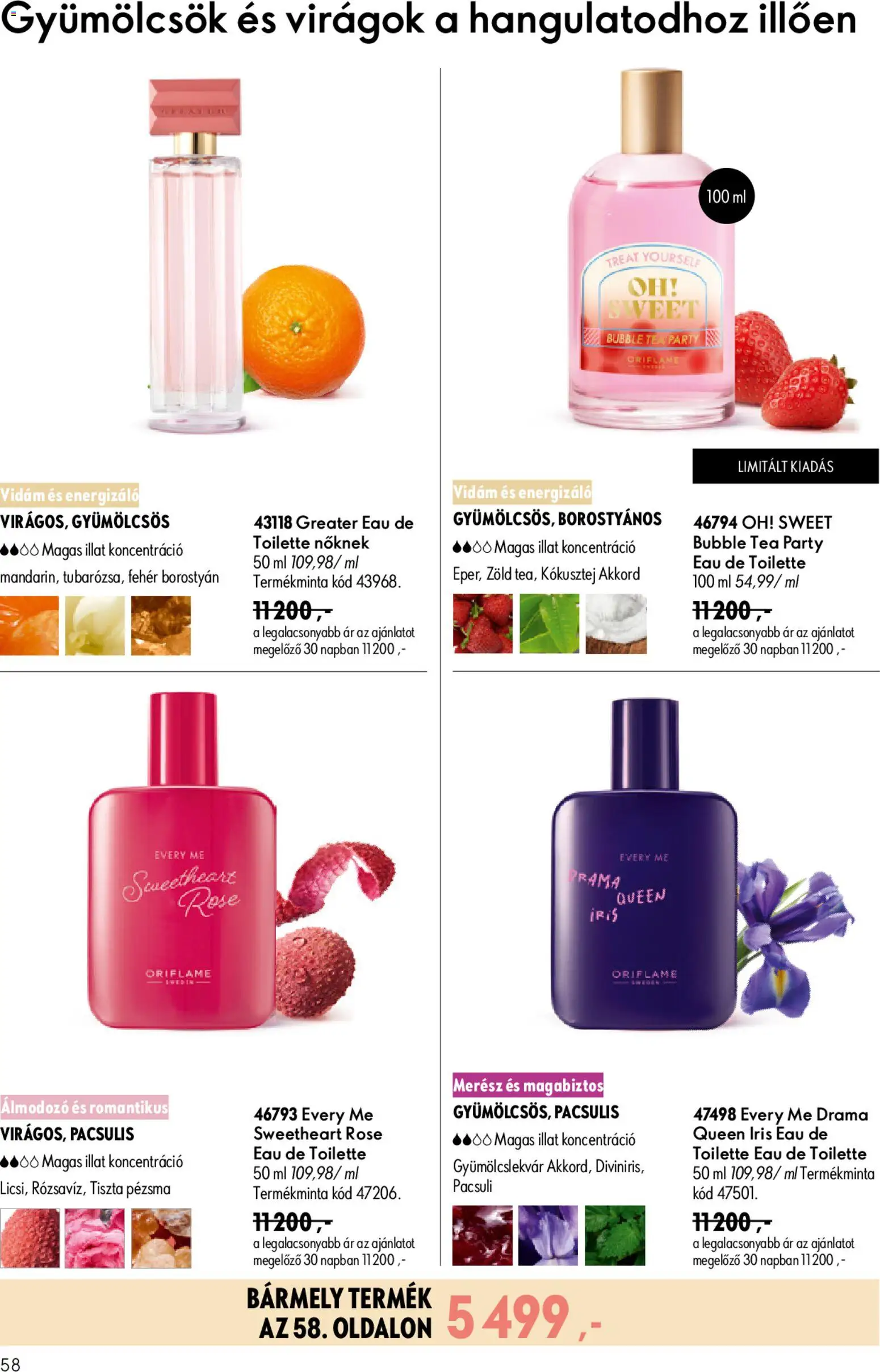 Oriflame akciós ujság - amely érvényes a következő dátumtól: 2026.07.08. | Oldal: 58 | Termékek: Virágok, Kókusztej, Tea