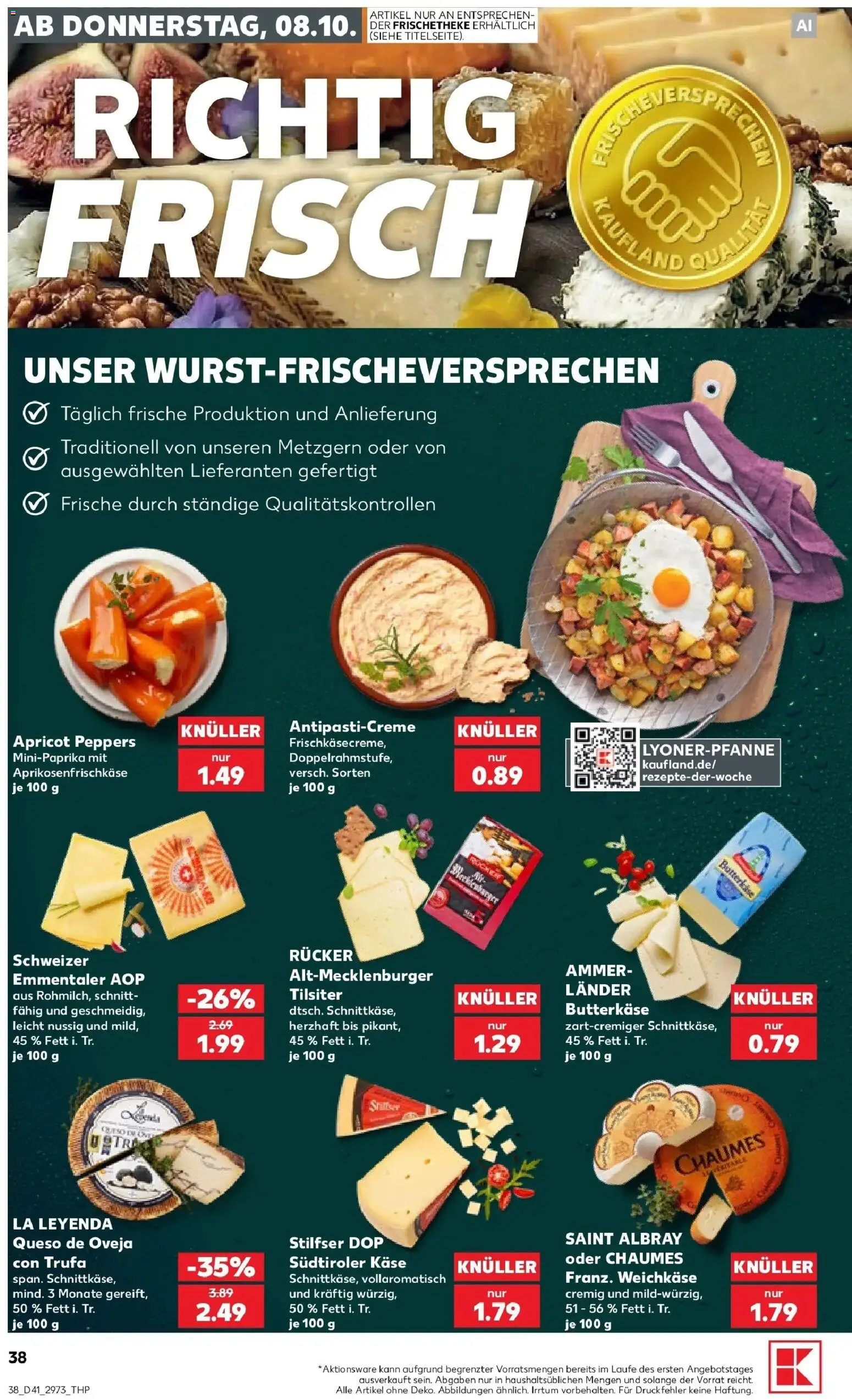 Prospekt Kaufland ab 05.10.2026 » Angebote Online zum Blättern | Seite: 48 | Produkte: Käse
