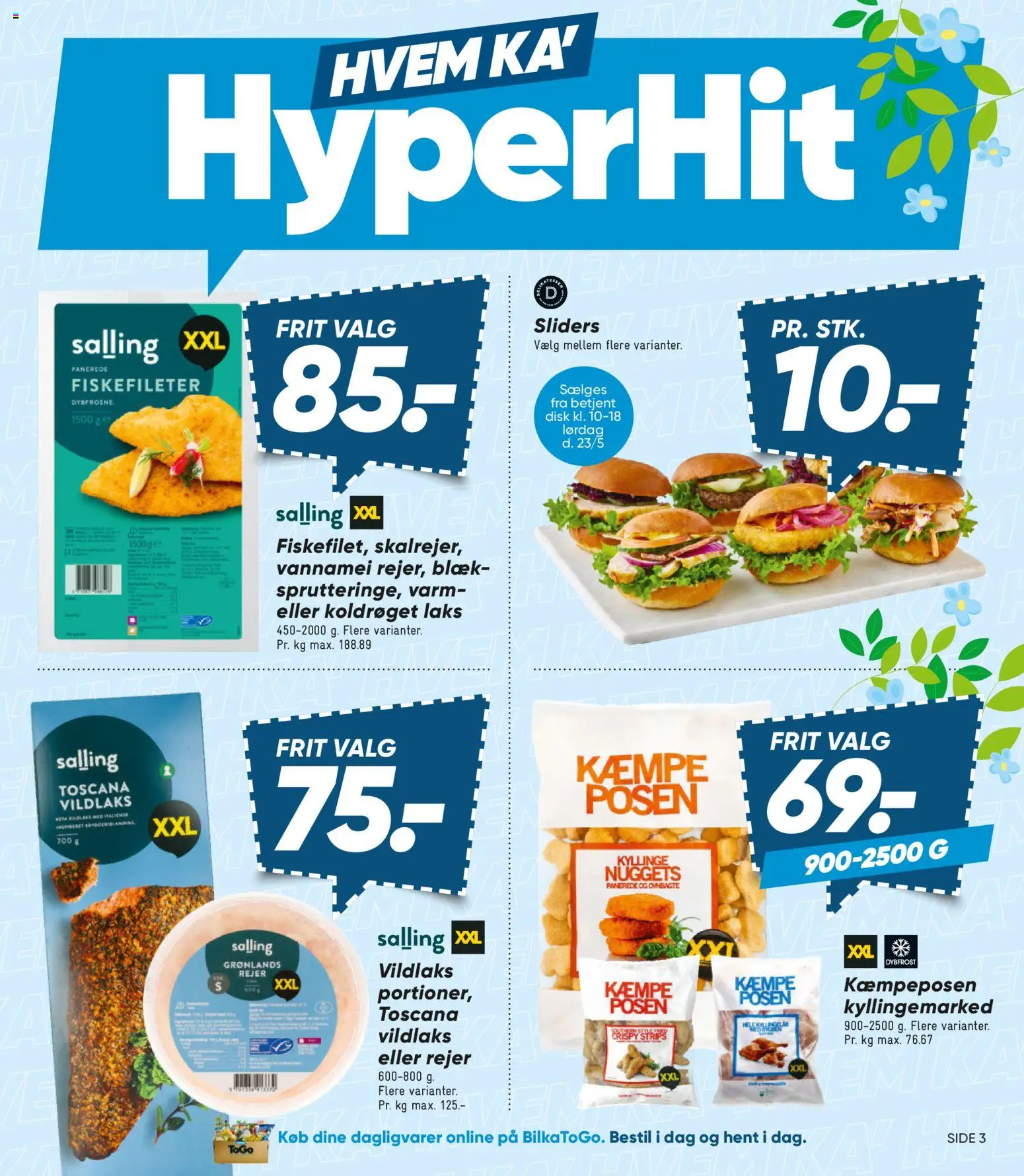 Bilka tilbudsavis – gyldig fra 22.05.2026 | Side: 3 | Produkter: Nuggets, Disk, Rejer