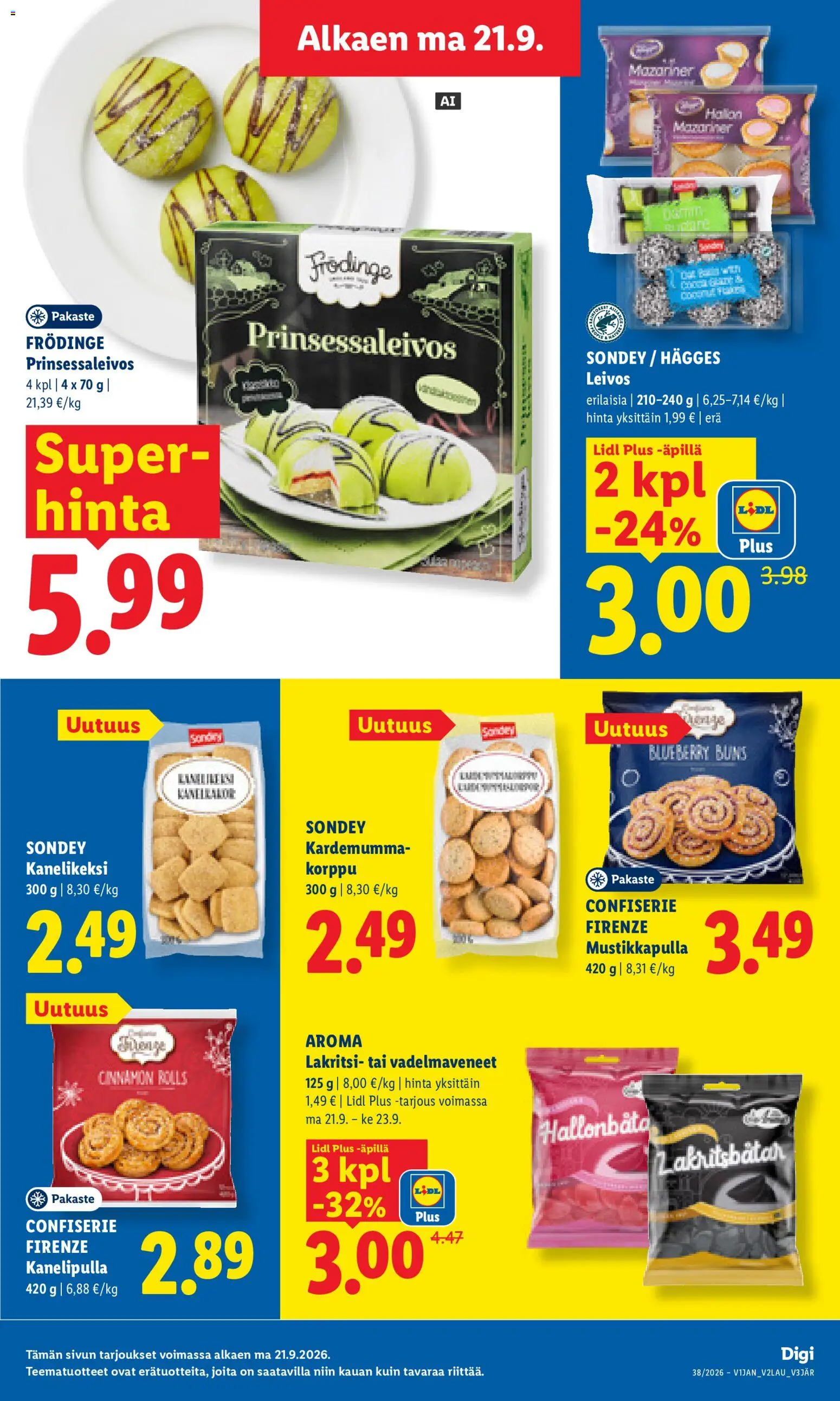 Lidl tarjoukset - Rovaniemi – voimassa 21/09/2026 alkaen | Sivu: 7 | Tuotteet: Kardemumma, Lakritsi