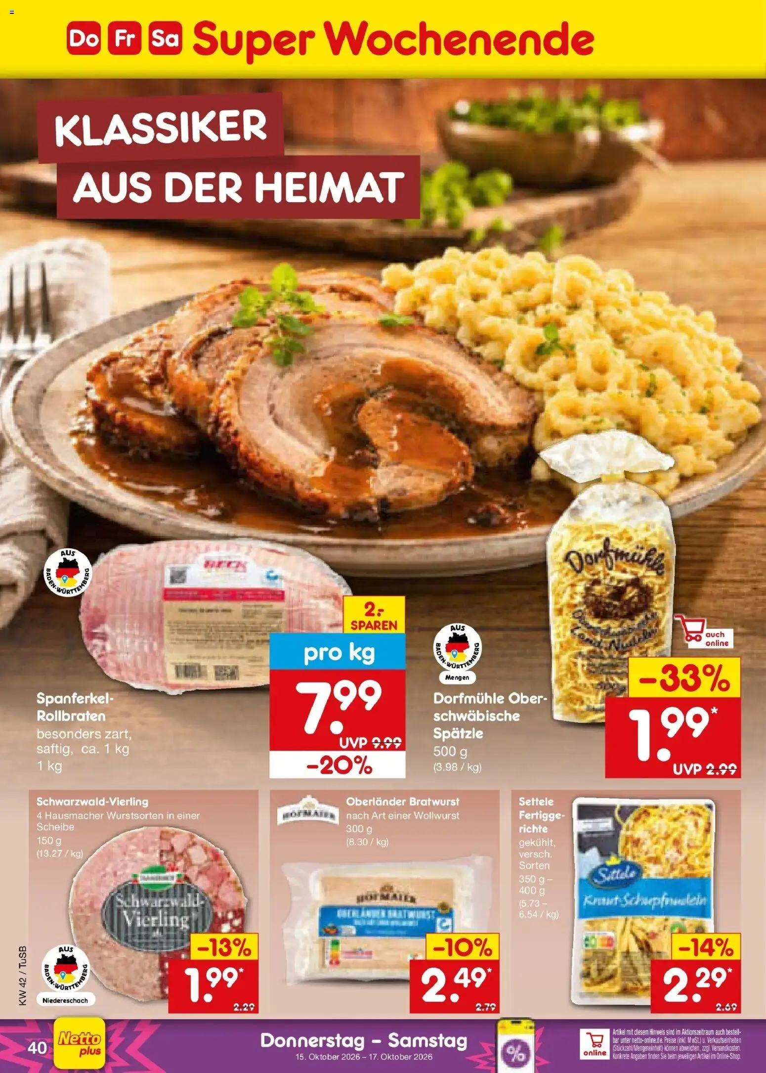 Netto Marken-Discount Prospekt Sindelfingen (ab 12.10.2026) » Angebote | Seite: 56 | Produkte: Bratwurst