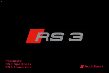 Audi RS 3 Sportback / RS 3 Limousine ab 28.10.2025 gültig