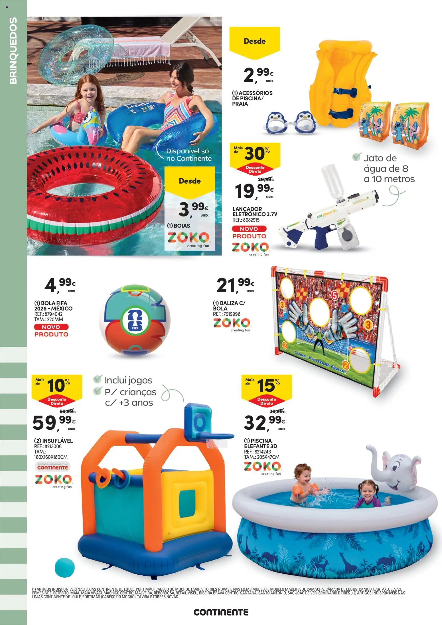 Continente Verão A casa de toda a gente │ válido de 19.05.2026 | Página: 30 | Produtos: Agua, Piscina, Jogos