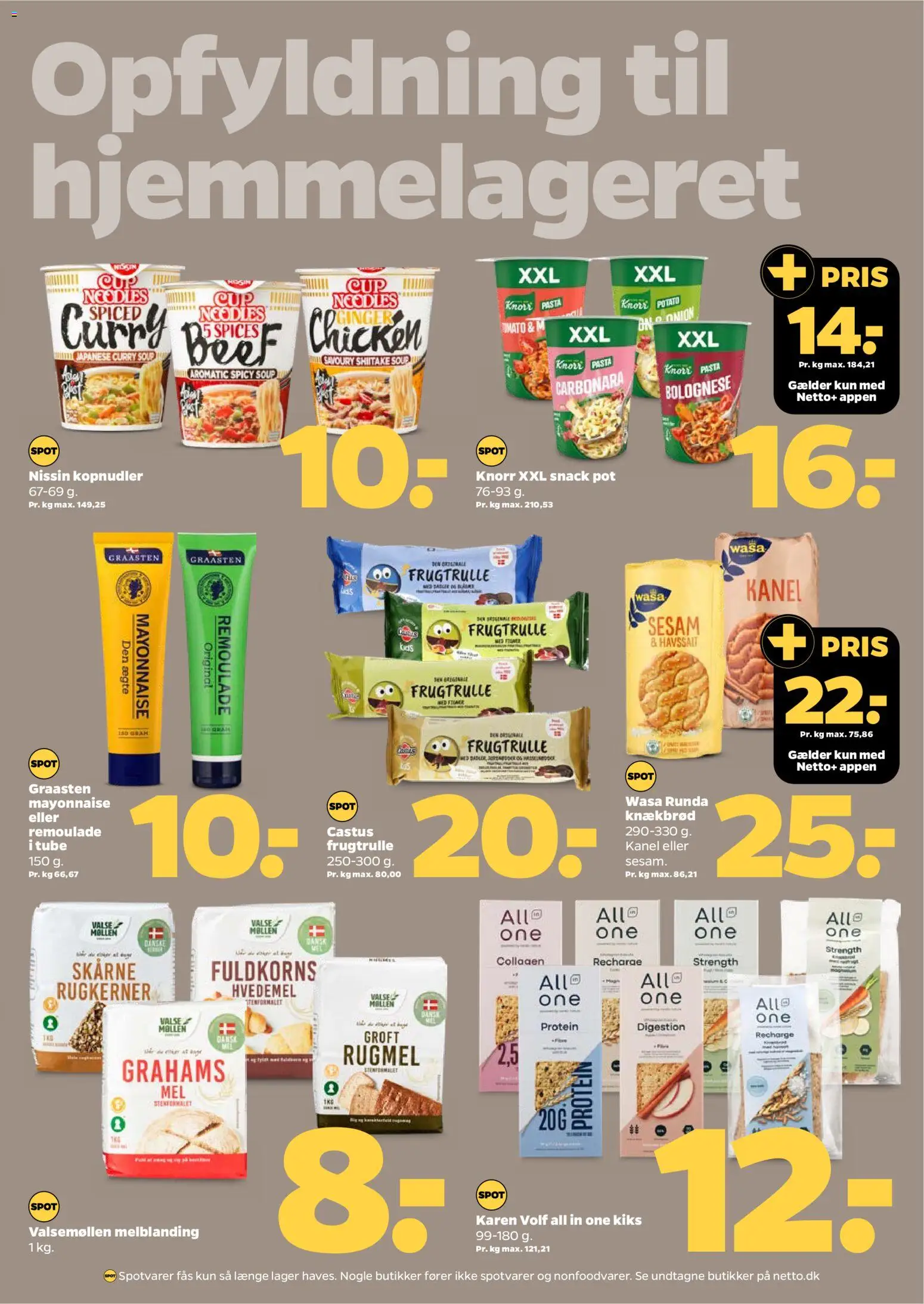 Netto tilbudsavis – gyldig fra 18.04.2026 | Side: 19 | Produkter: Kanel, Pasta, Kopnudler, Knækbrød