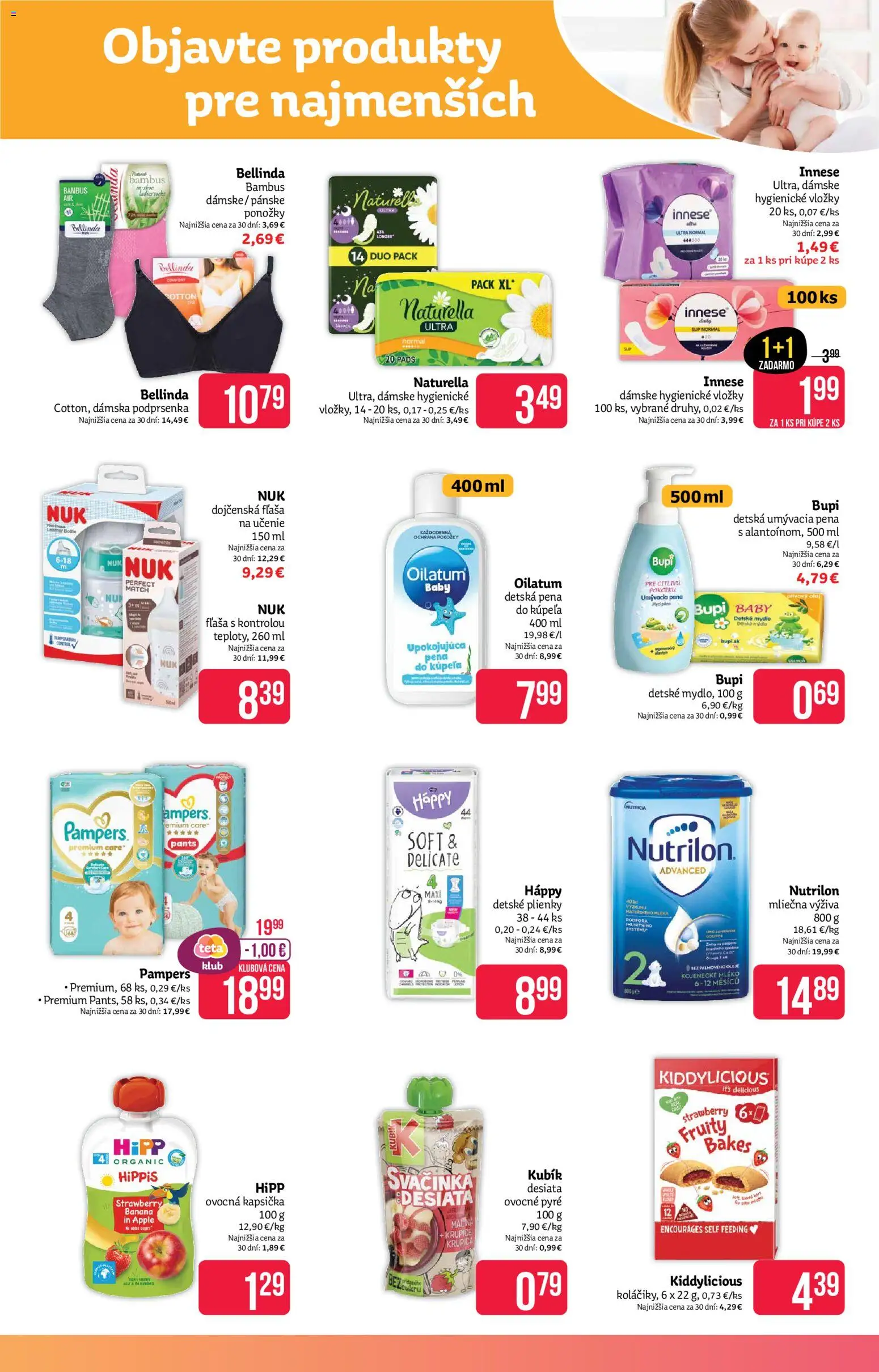Nové Teta drogerie akcie – leták je platný od 11.05.2026 | Strana: 11 | Produkty: Apple, Pena do kúpeľa, Plienky, Pampers