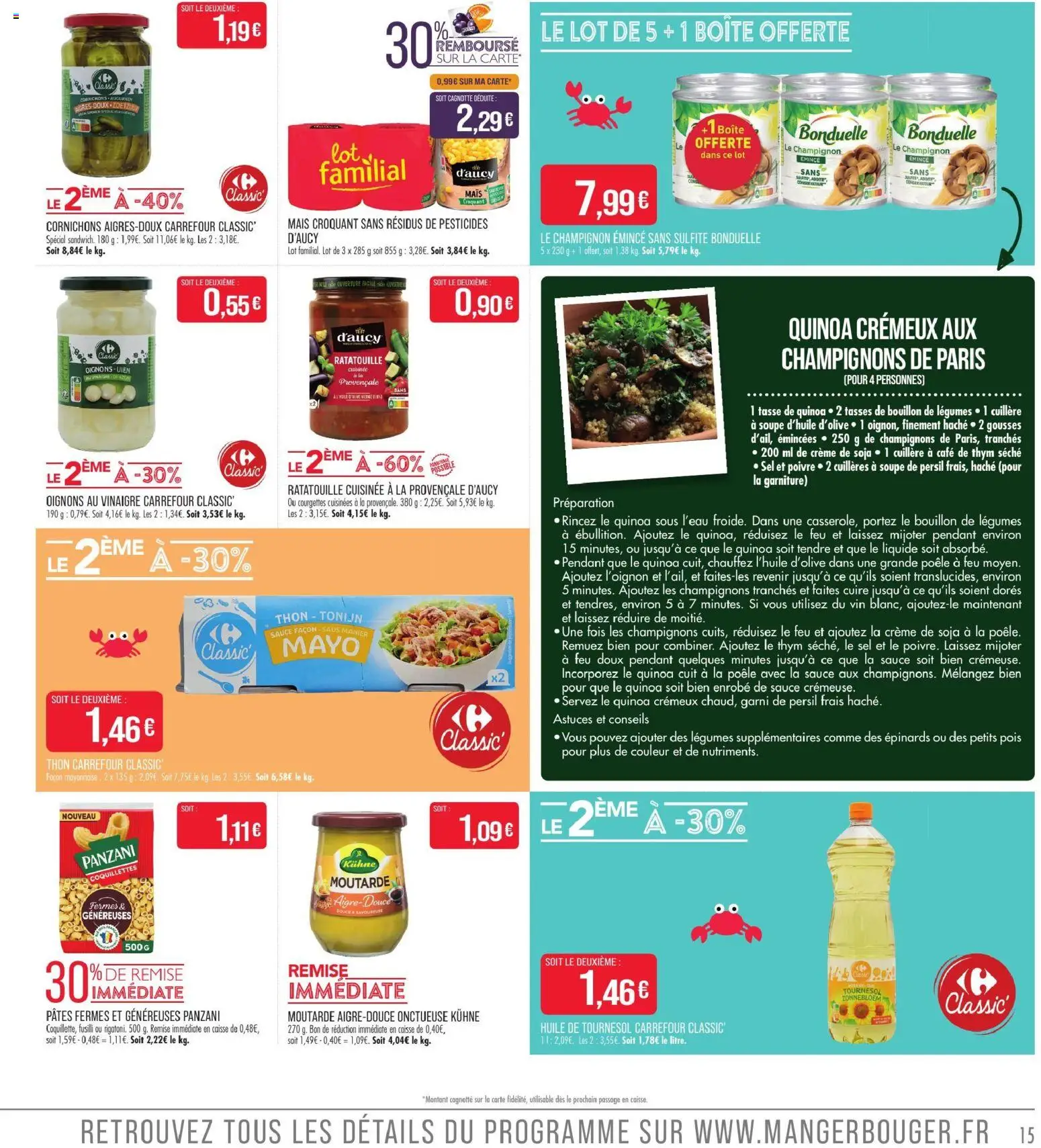 {H1} | Page: 15 | Produits: Poêle, Champignon, Oignons, Tasses
