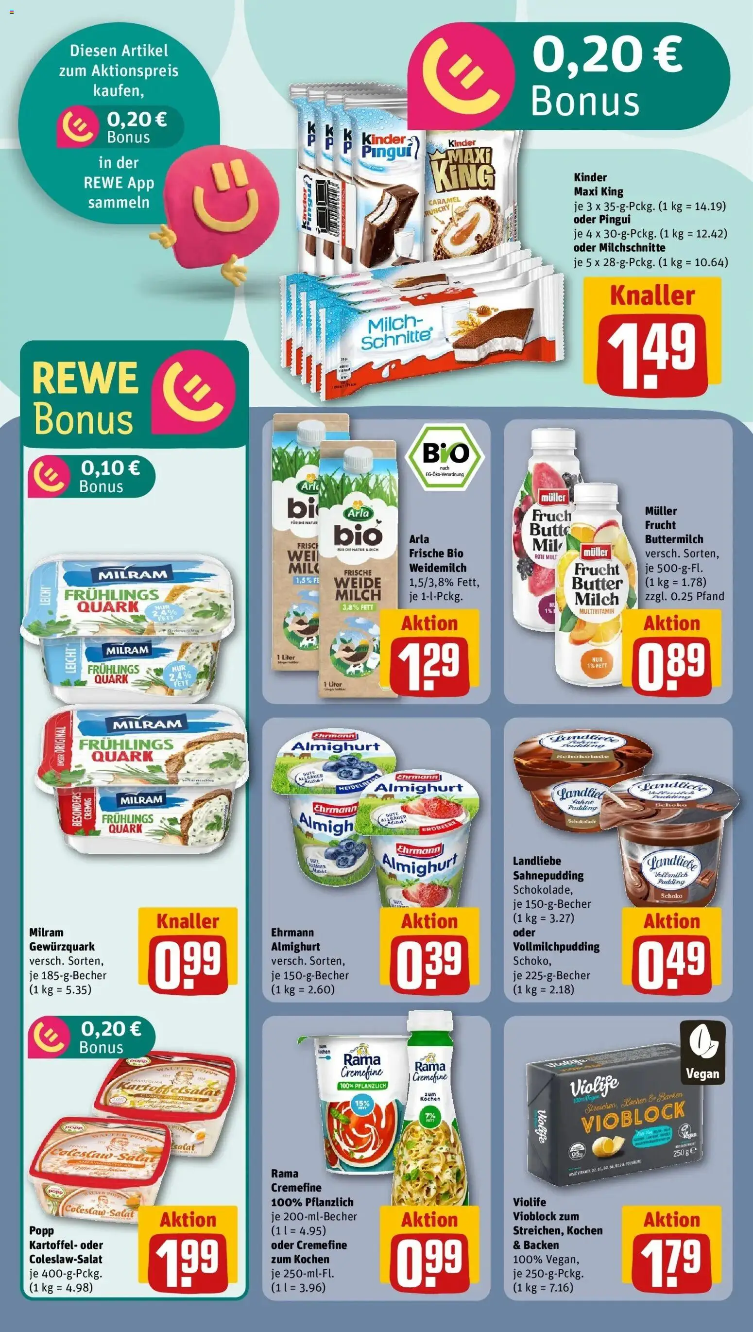 Rewe Prospekt Rostock	 – gültig ab 27.04.2026 | Seite: 15 | Produkte: Rama, Rama cremefine, Pudding, Salat