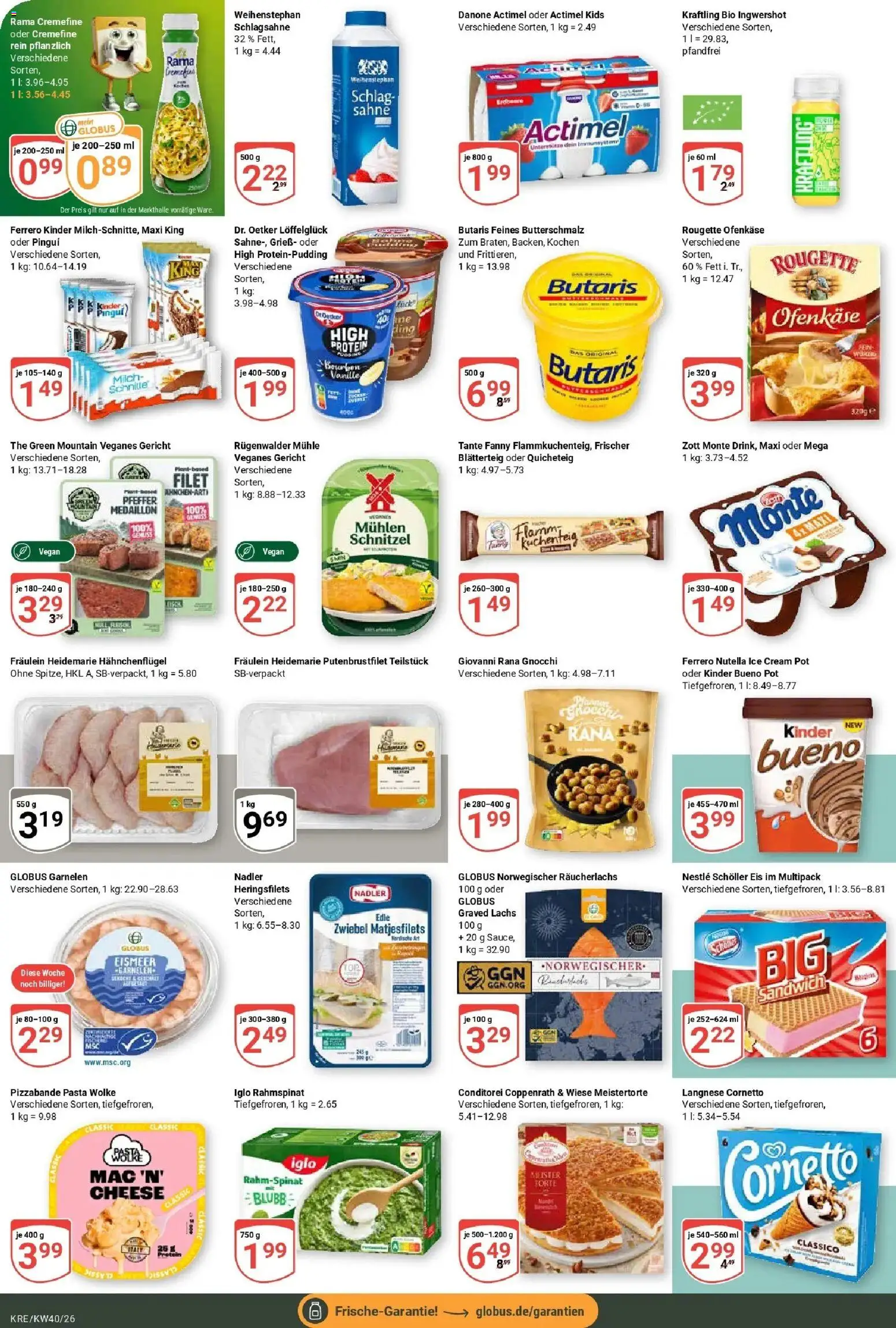 Globus Prospekt Krefeld (ab 28.09.2026) » Angebote online | Seite: 11 | Produkte: Butterschmalz, Schlagsahne, Rama cremefine, Vanille