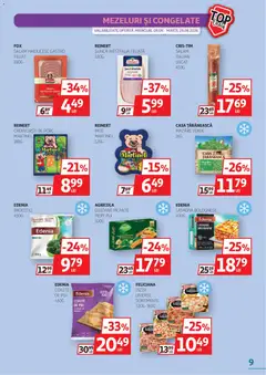 Ofertele Auchan valabile de la 09.09.2026 | Pagină: 9 | Produse: Pară, Pui, Șuncă, Broccoli