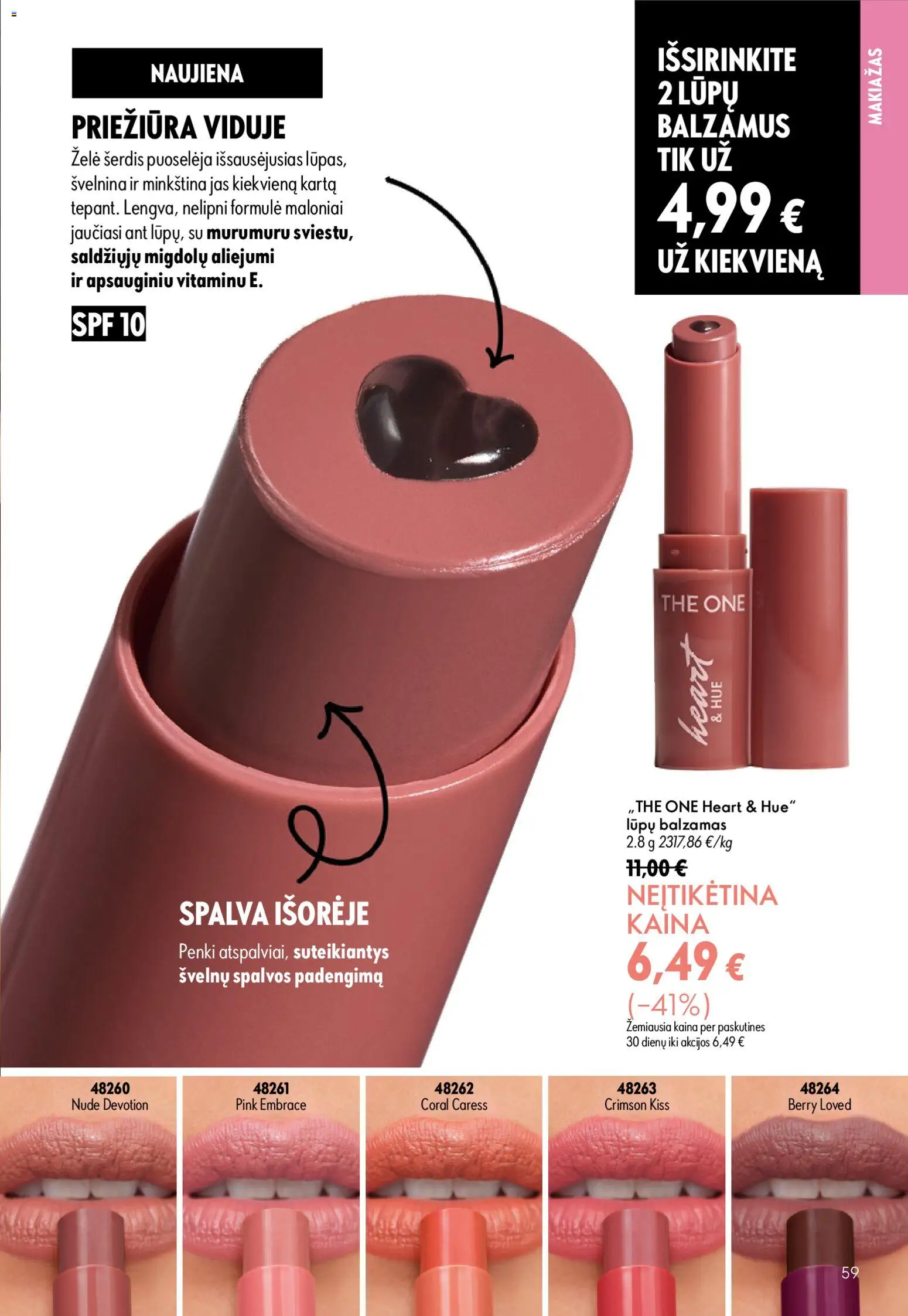 Oriflame akcijos nuo 2026.08.26 | Puslapis: 59 | Prekių: Balzamas, Makiažas