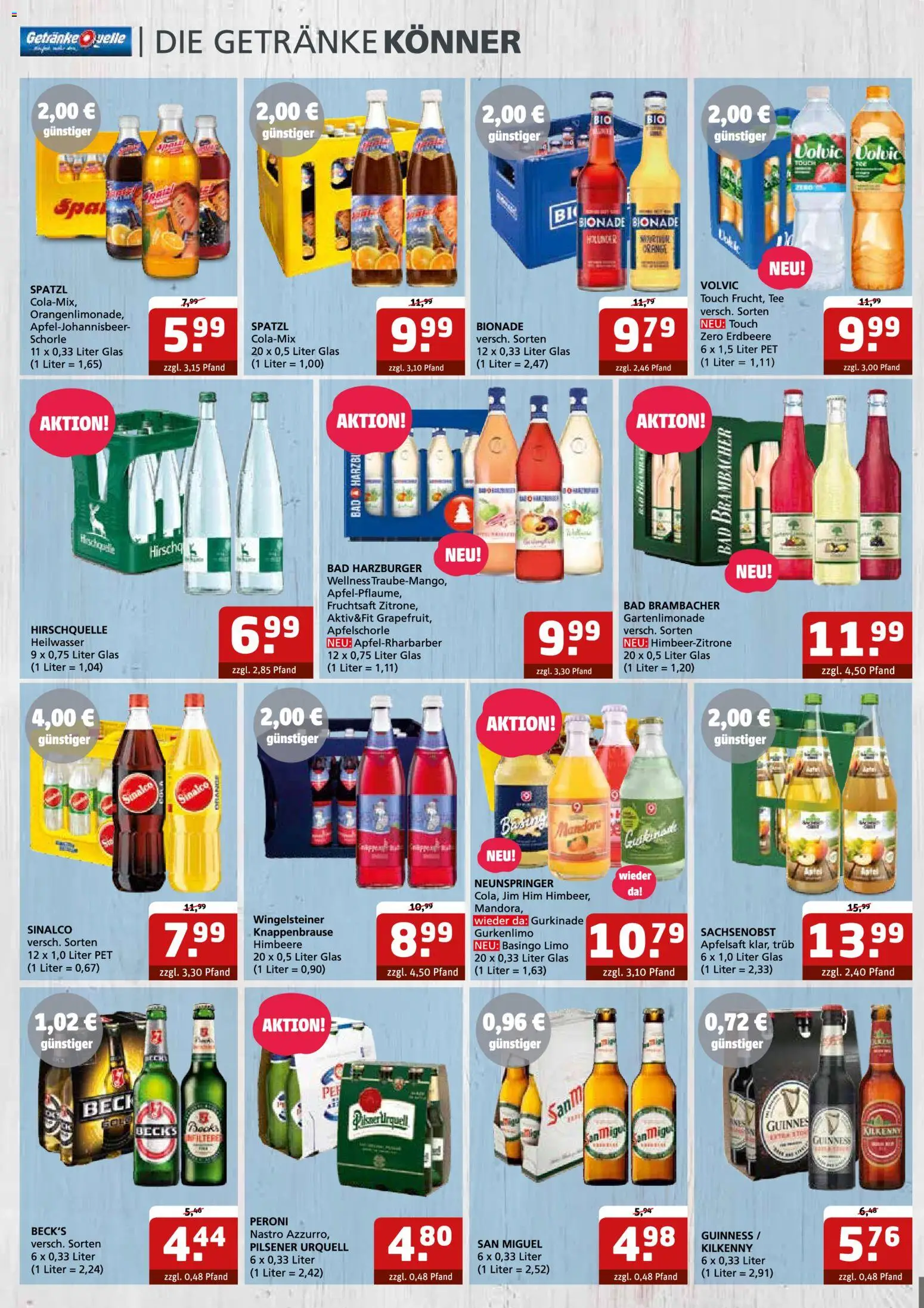 Getränke Quelle - Aktueller Prospekt – gültig ab 31.08.2026 | Seite: 5 | Produkte: Sinalco, Apfelsaft, Tee, Volvic