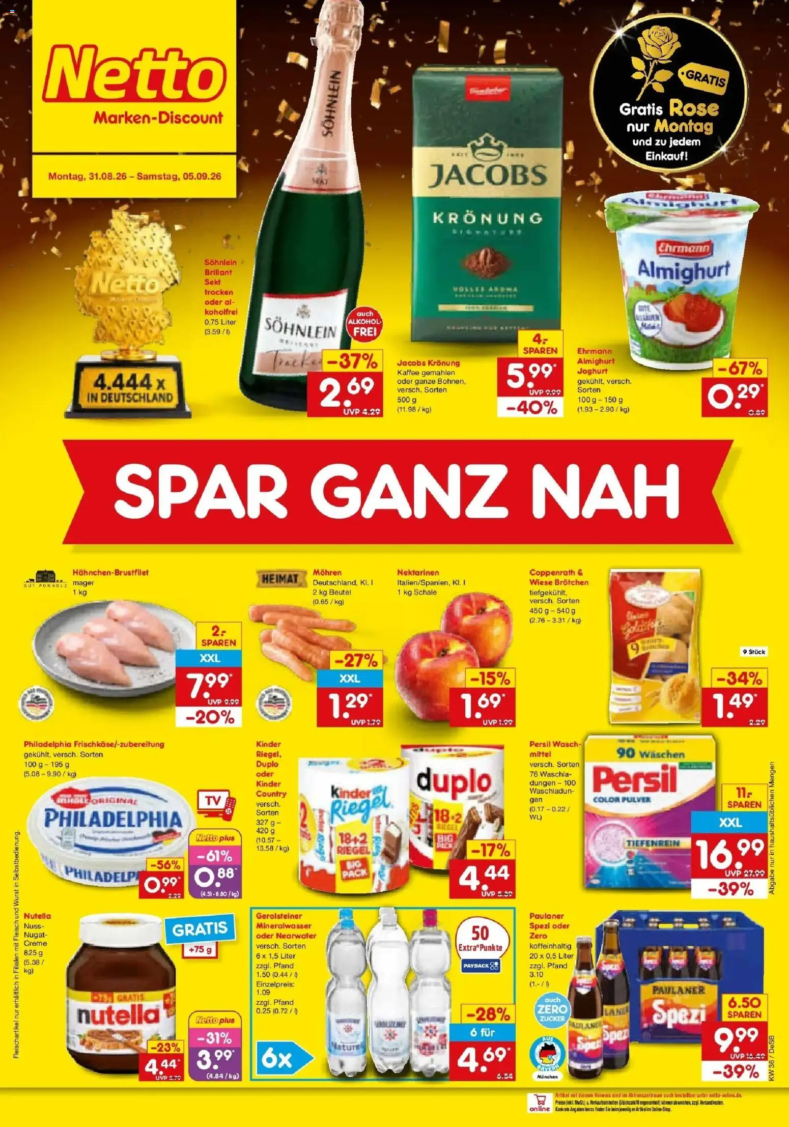 Netto Marken-Discount Prospekt Waiblingen-Bittenfeld – gültig ab 31.08.2026 | Seite: 2 | Produkte: Mineralwasser, Mohren, Zucker, Persil