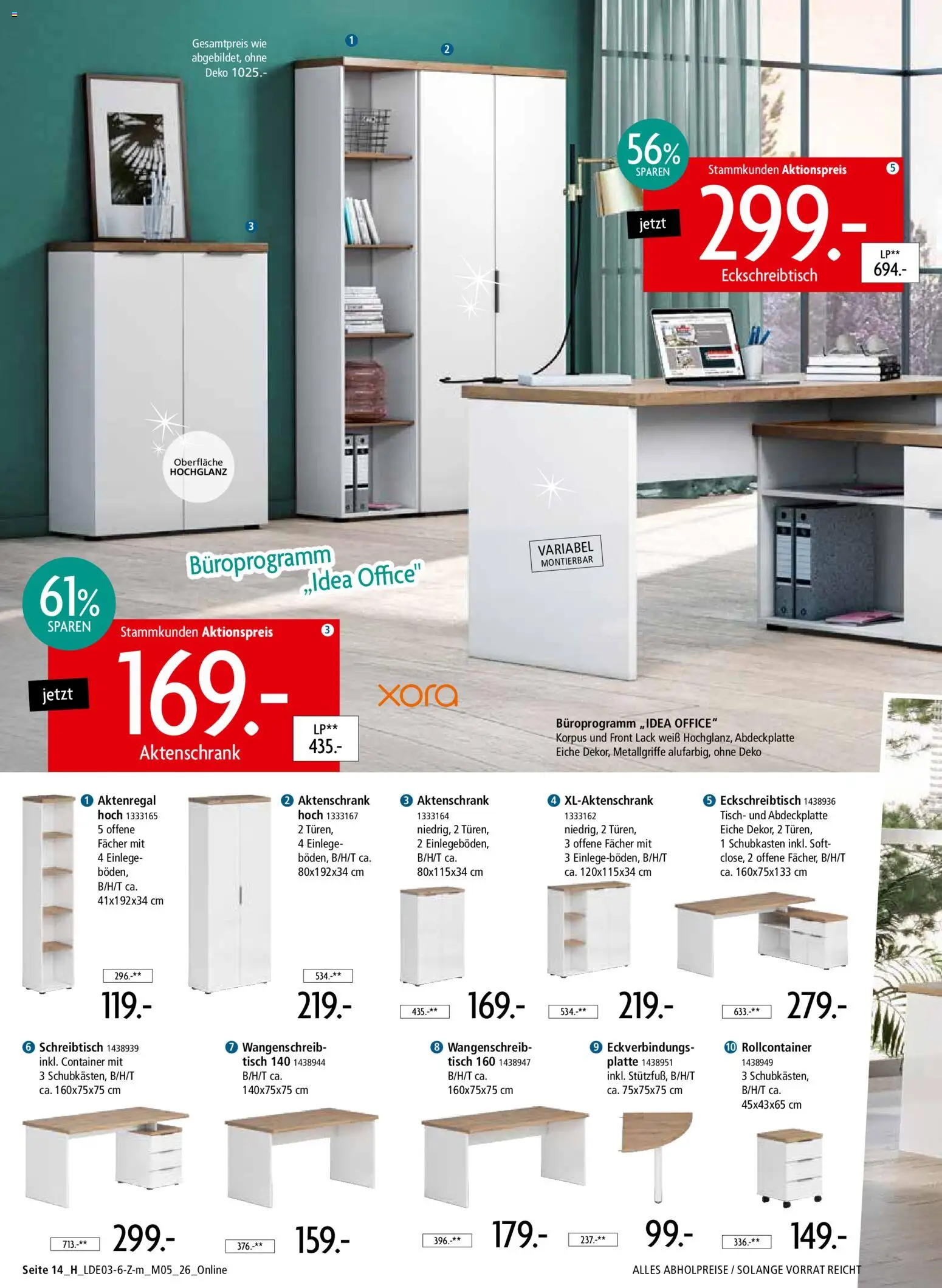 Zurbrüggen Prospekt 	 – gültig ab 28.03.2026 | Seite: 34 | Produkte: Tisch, Rollcontainer, Aktenregal