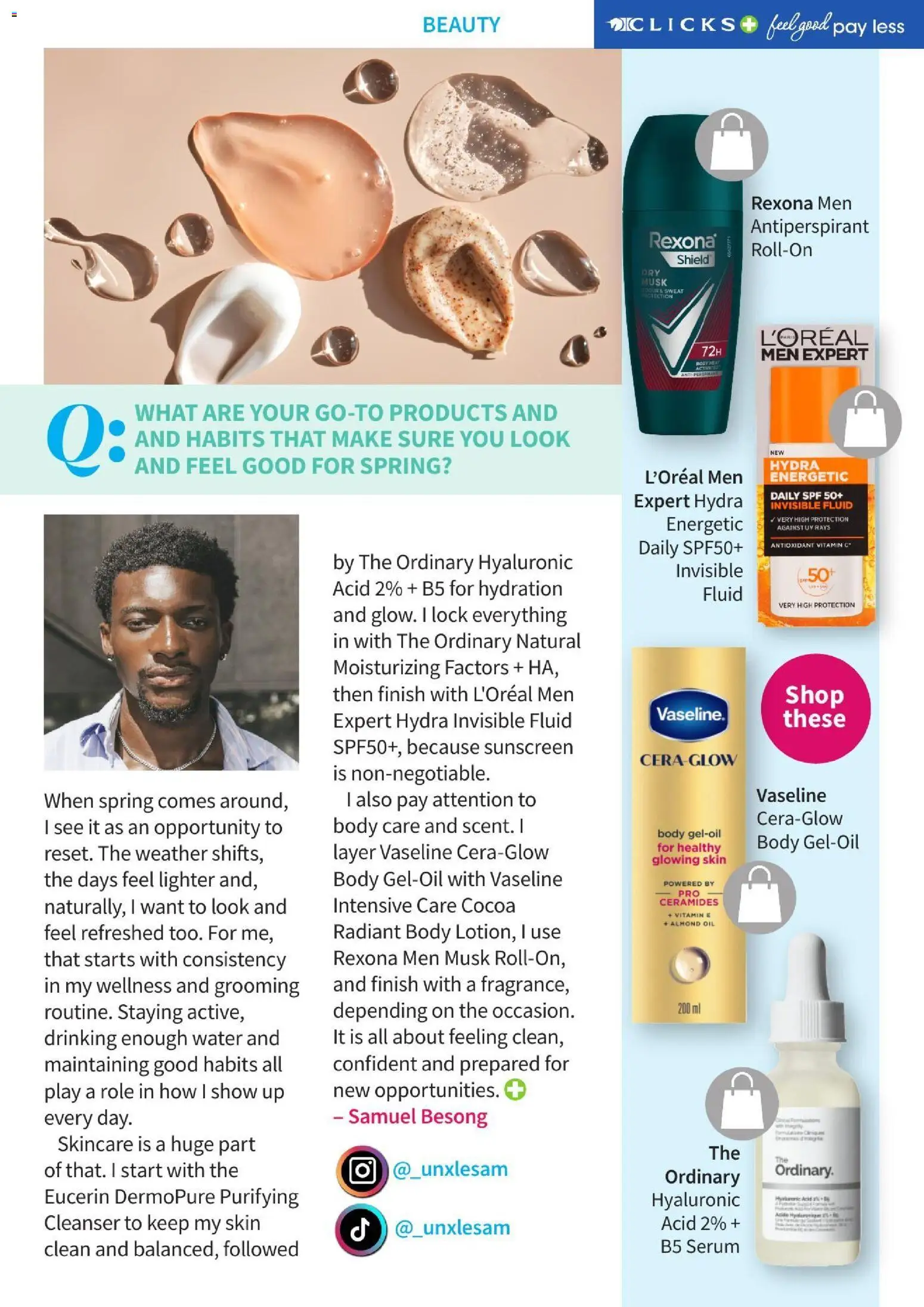 New Clicks catalogue – valid from 01/08/2026 | Page: 16 | Products: Serum, Lock, Sunscreen, Antiperspirant