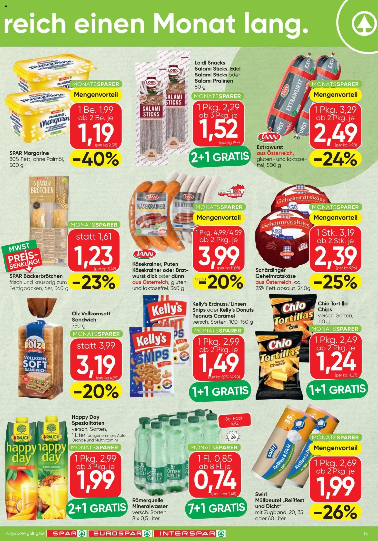 Spar - Flugblatt gültig ab 06.08.2026 | Seite: 15 | Produkte: Mango, Wurst, Papier blanc, Ananas