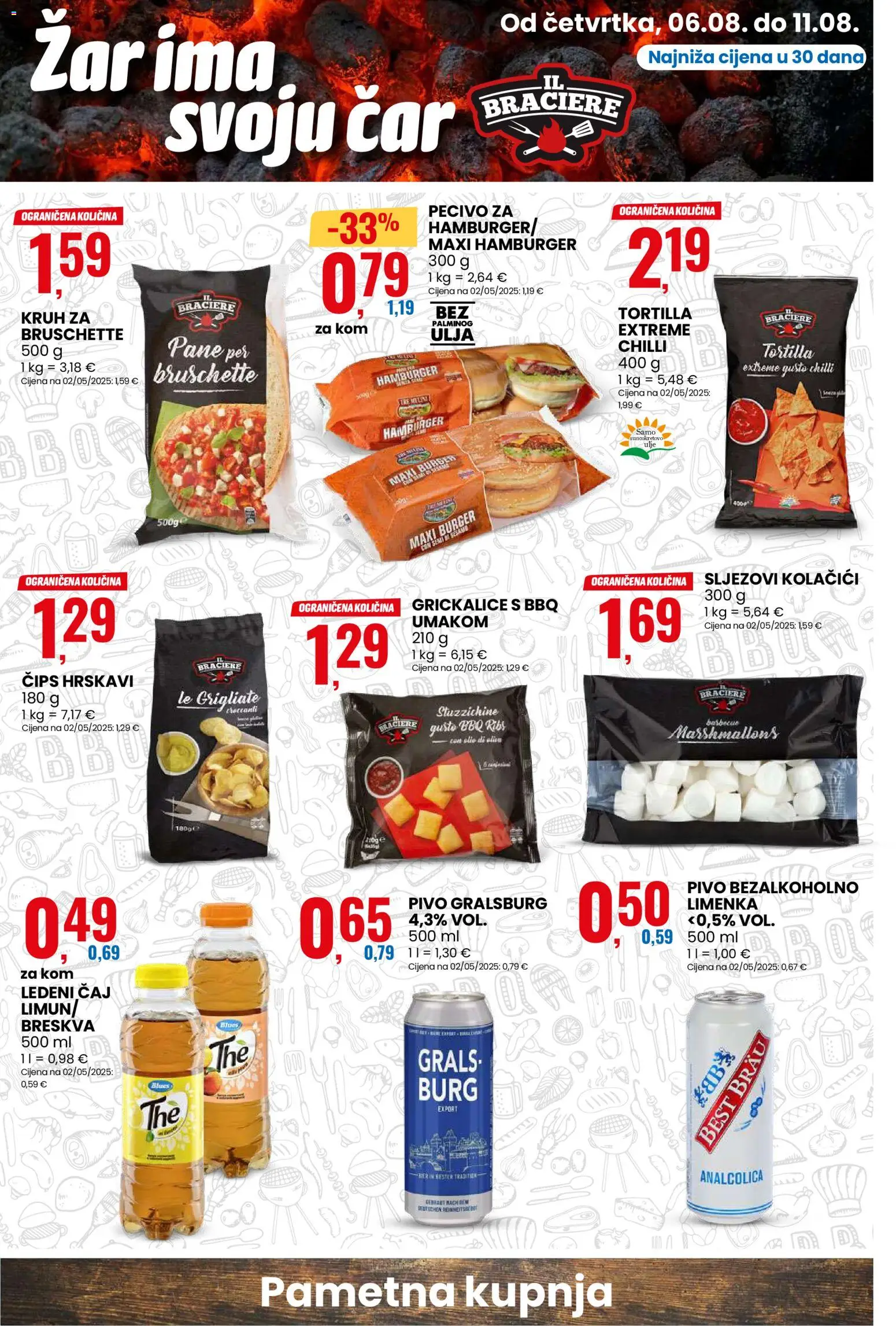 Eurospin katalog | vrijedi od 06.08.2026 | Stranica: 20 | Proizvodi: Ledeni čaj, Limun, Breskva, Hamburger
