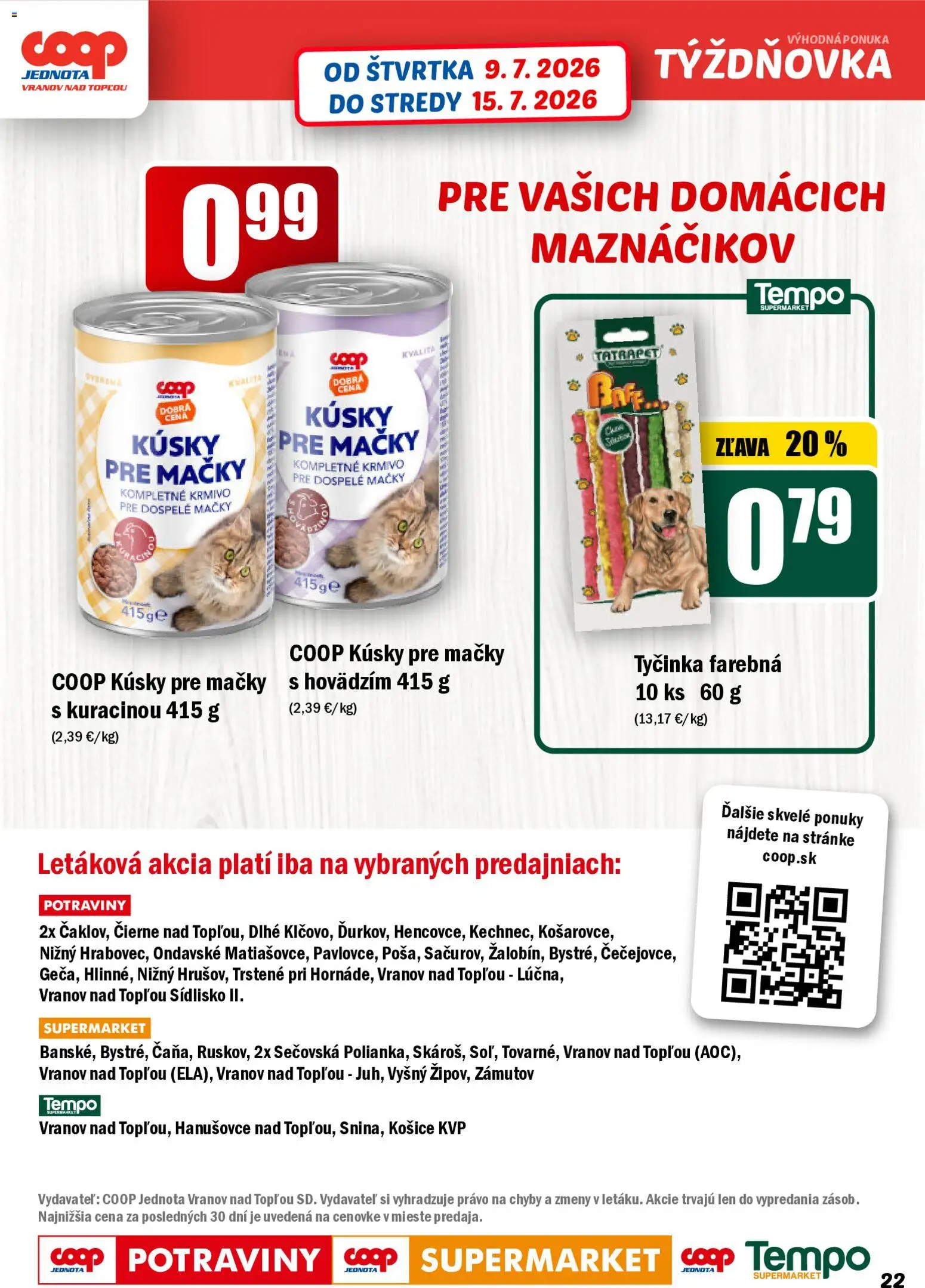 Nové COOP Jednota akcie – leták je platný od 09.07.2026 | Strana: 22