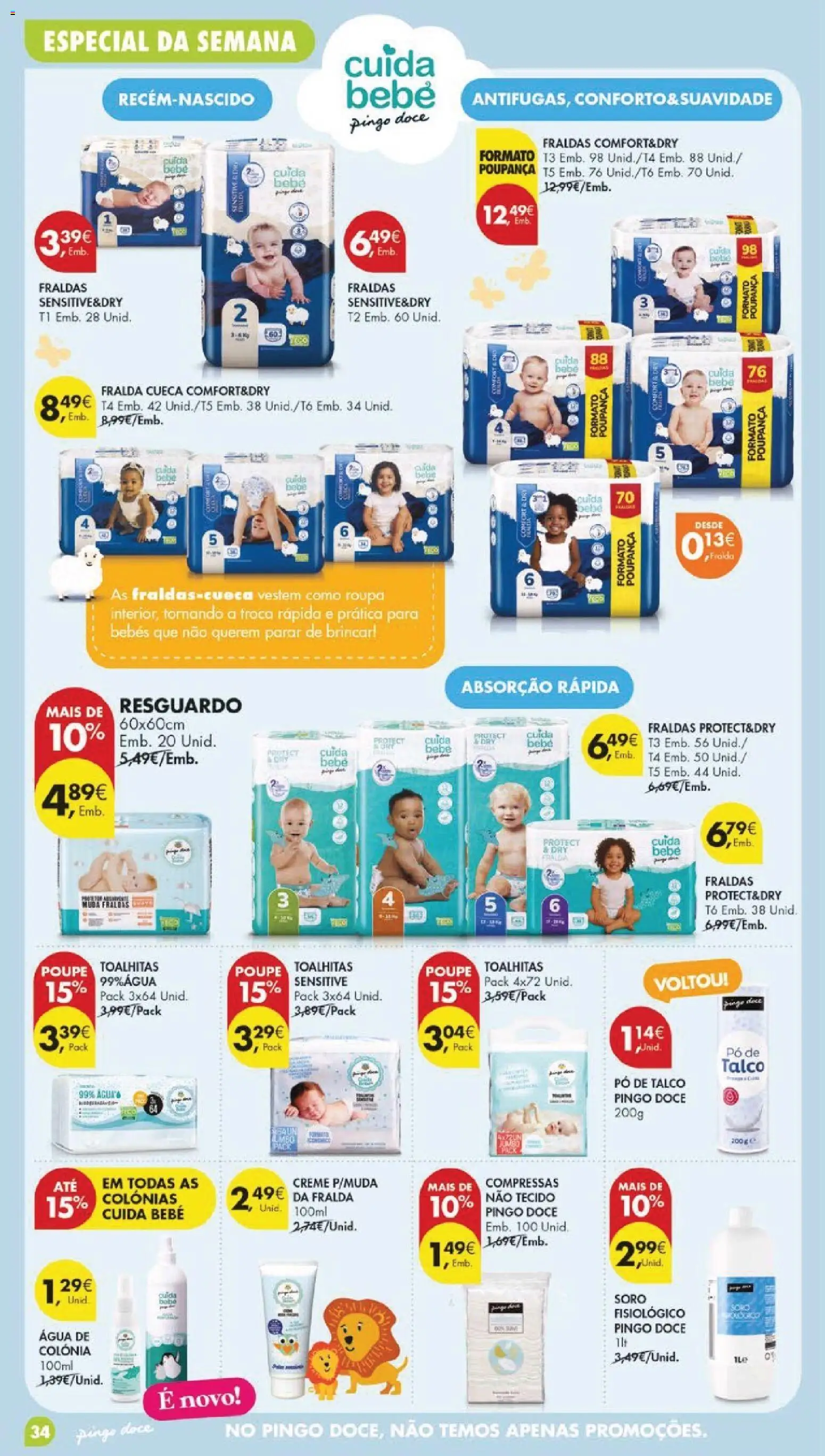 Pingo Doce folheto │ válido de 19.05.2026 | Página: 38 | Produtos: Agua, Fraldas, Pó, Creme