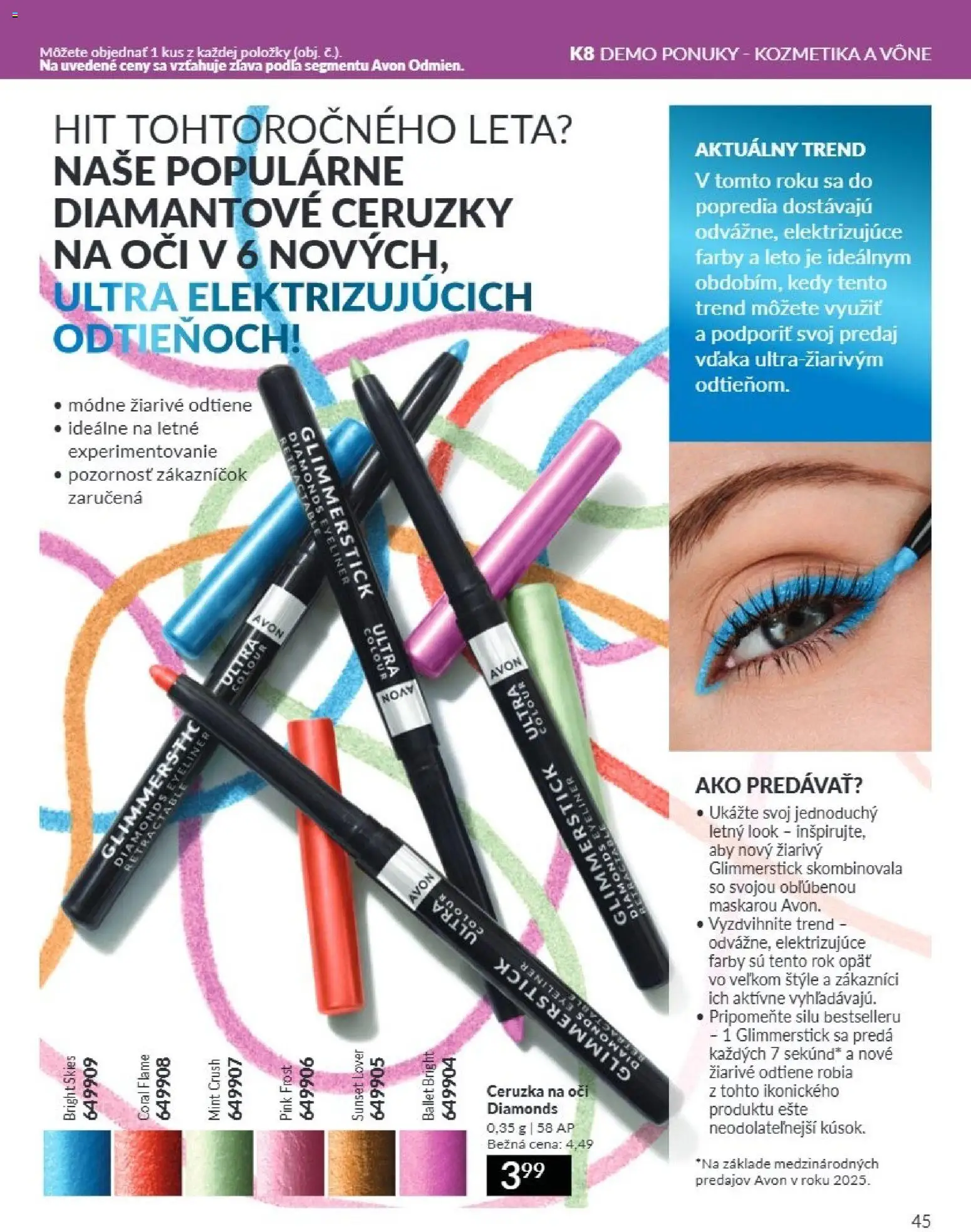 Nové Avon akcie – leták je platný od 01.07.2026 | Strana: 45 | Produkty: Ceruzka na oči, Ceruzka