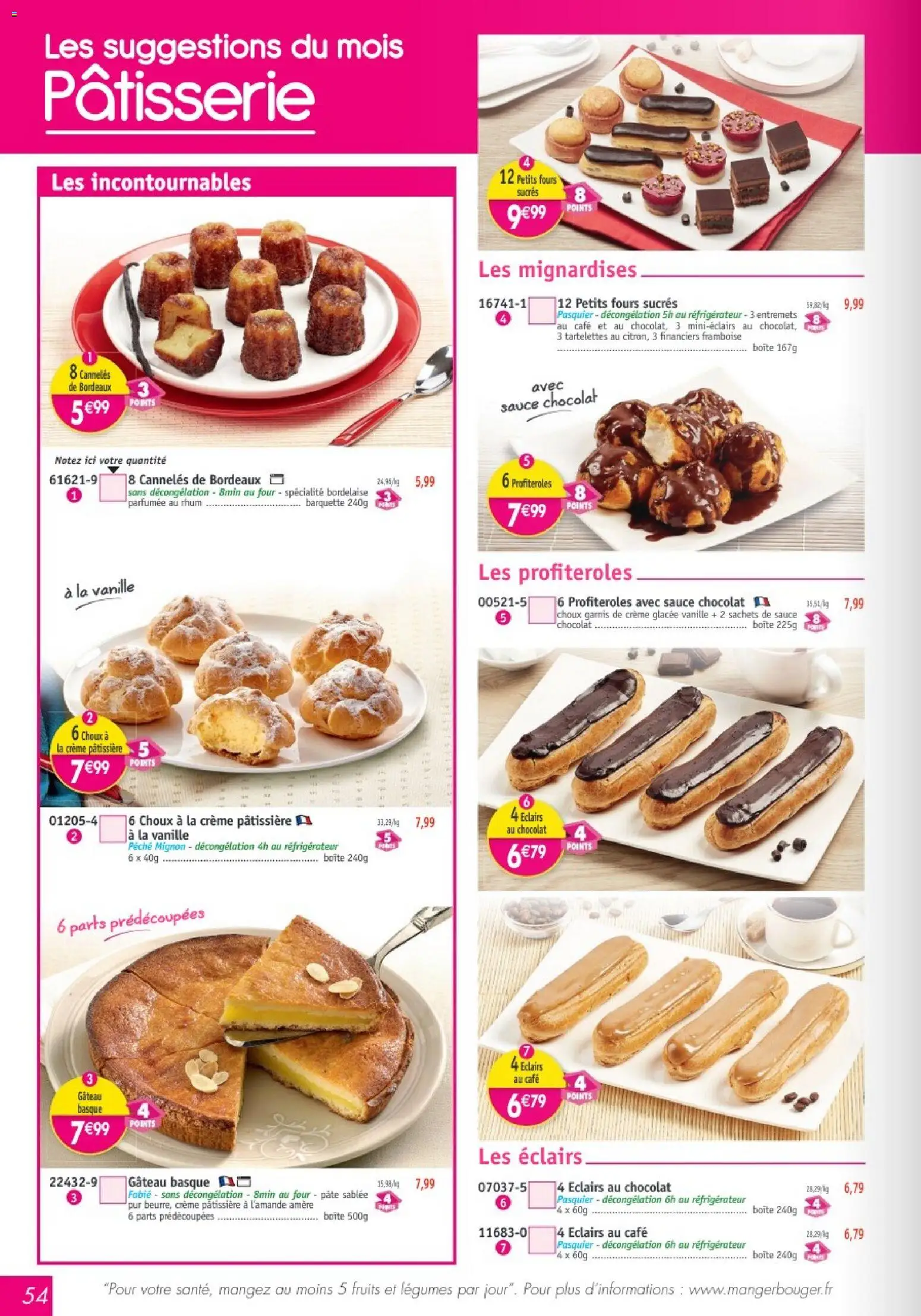 {H1} | Page: 54 | Produits: Pêche, Réfrigérateur, Rhum, Mignardises