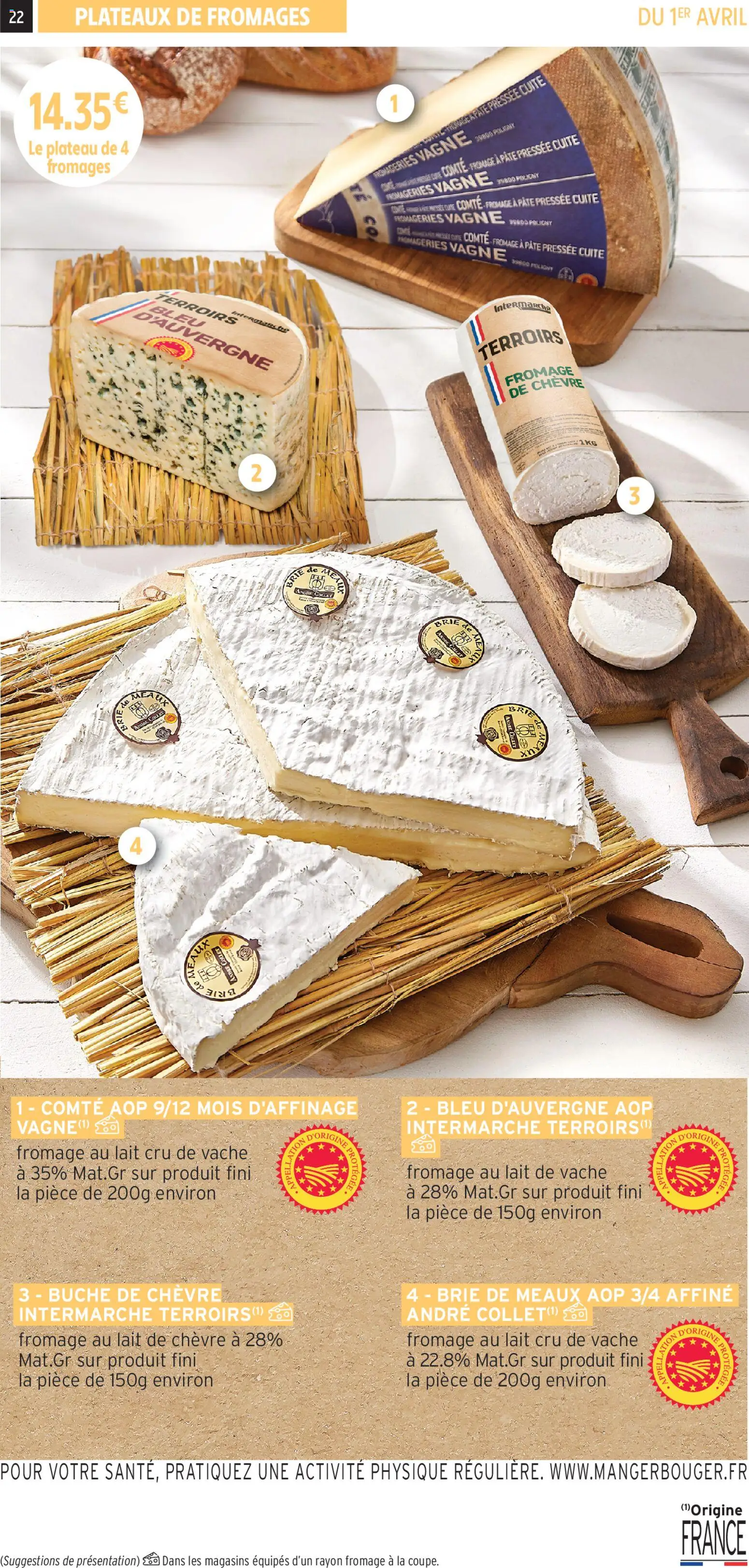 {H1} | Page: 22 | Produits: Plateau, Brie de meaux aop, Fromage, Brie