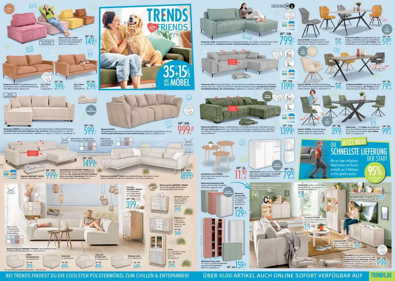 Trends Prospekt – gültig ab 22.08.2026 | Seite: 2 | Produkte: Sideboard, Esstisch, Couchtisch, Schrank