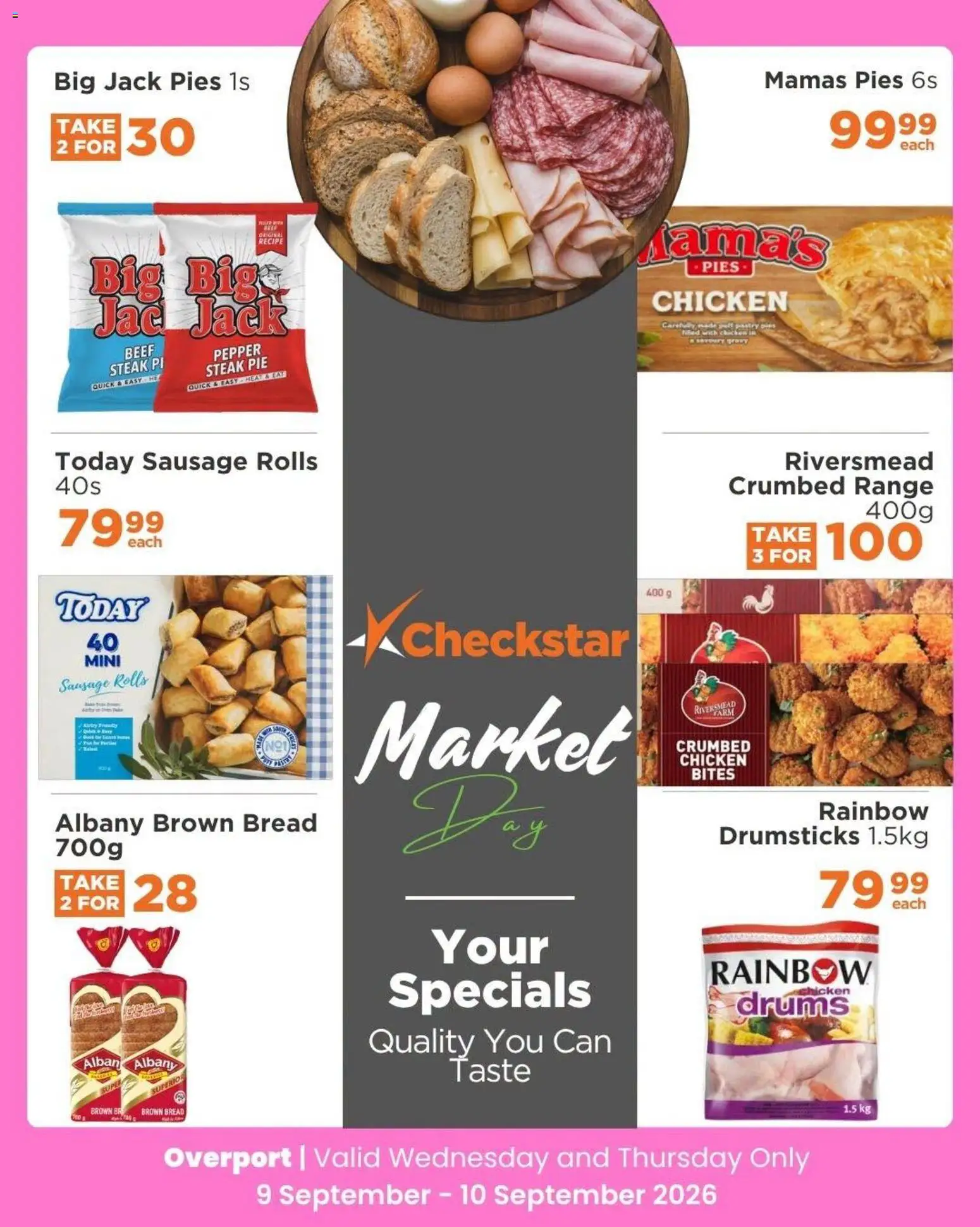 New Check Star catalogue – valid from 09/09/2026 | Page: 8 | Products: Bread, Beef, Sausage, Pastry