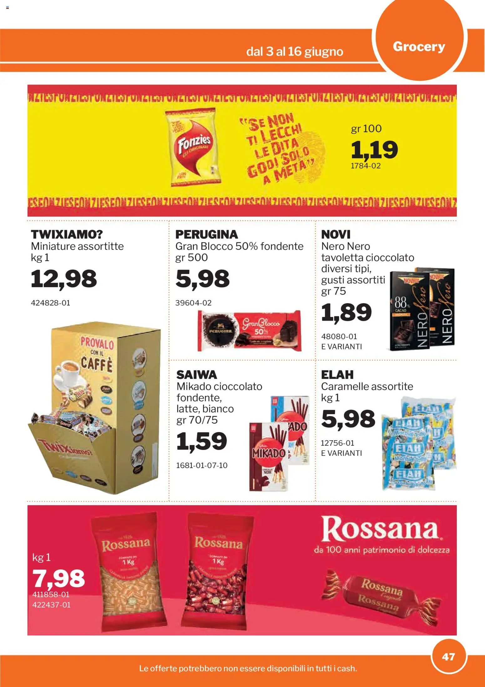 Volantino Sogegross del 03.06.2026 | Pagina: 47 | Prodotti: Caffè, Cioccolato, Caramelle