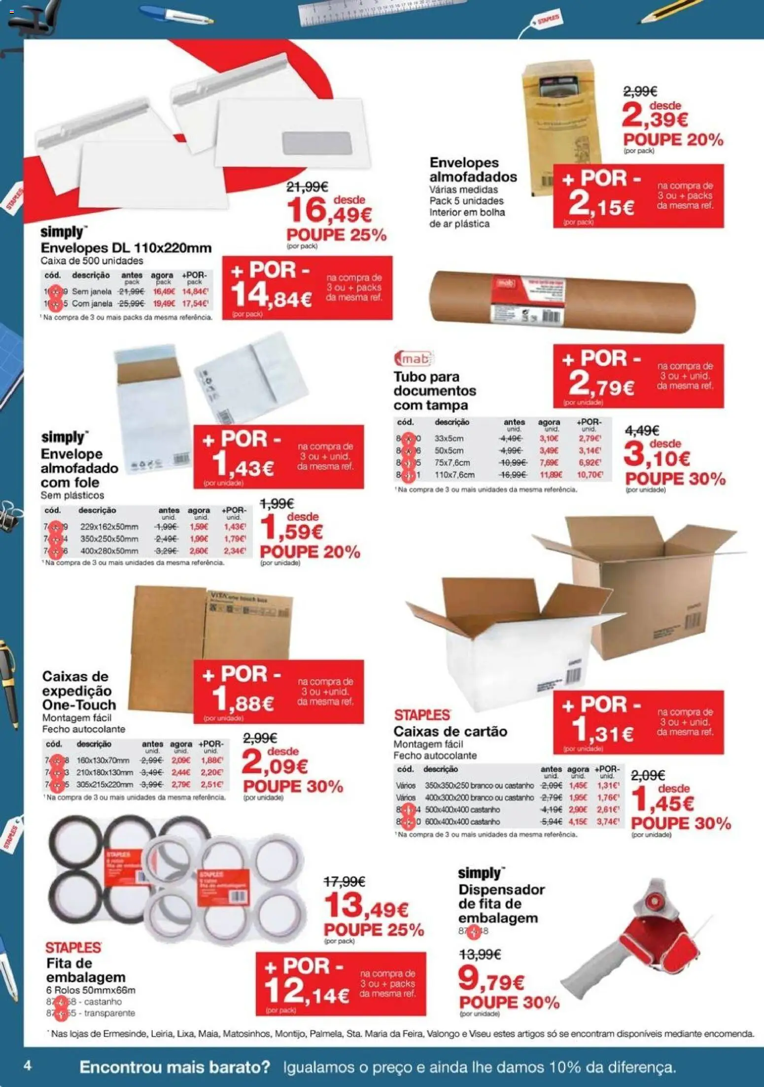 Staples folheto │ válido de 08/10/2026 | Página: 4 | Produtos: Janela, Caixa