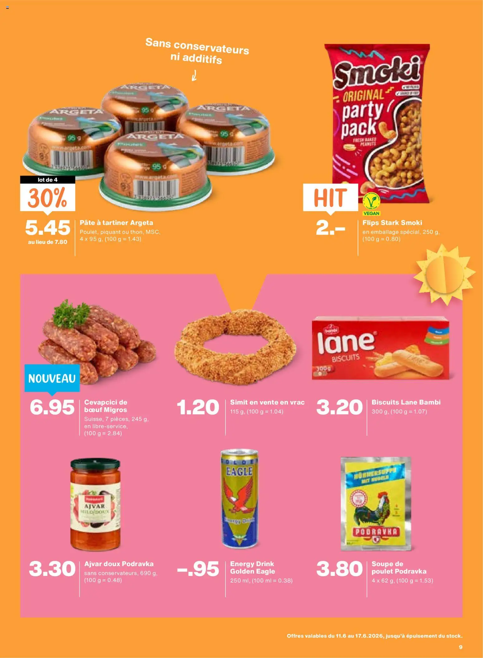 Migros aktionen FR – gültig ab 11.06.2026 | Seite: 9 | Produkte: Cevapcici