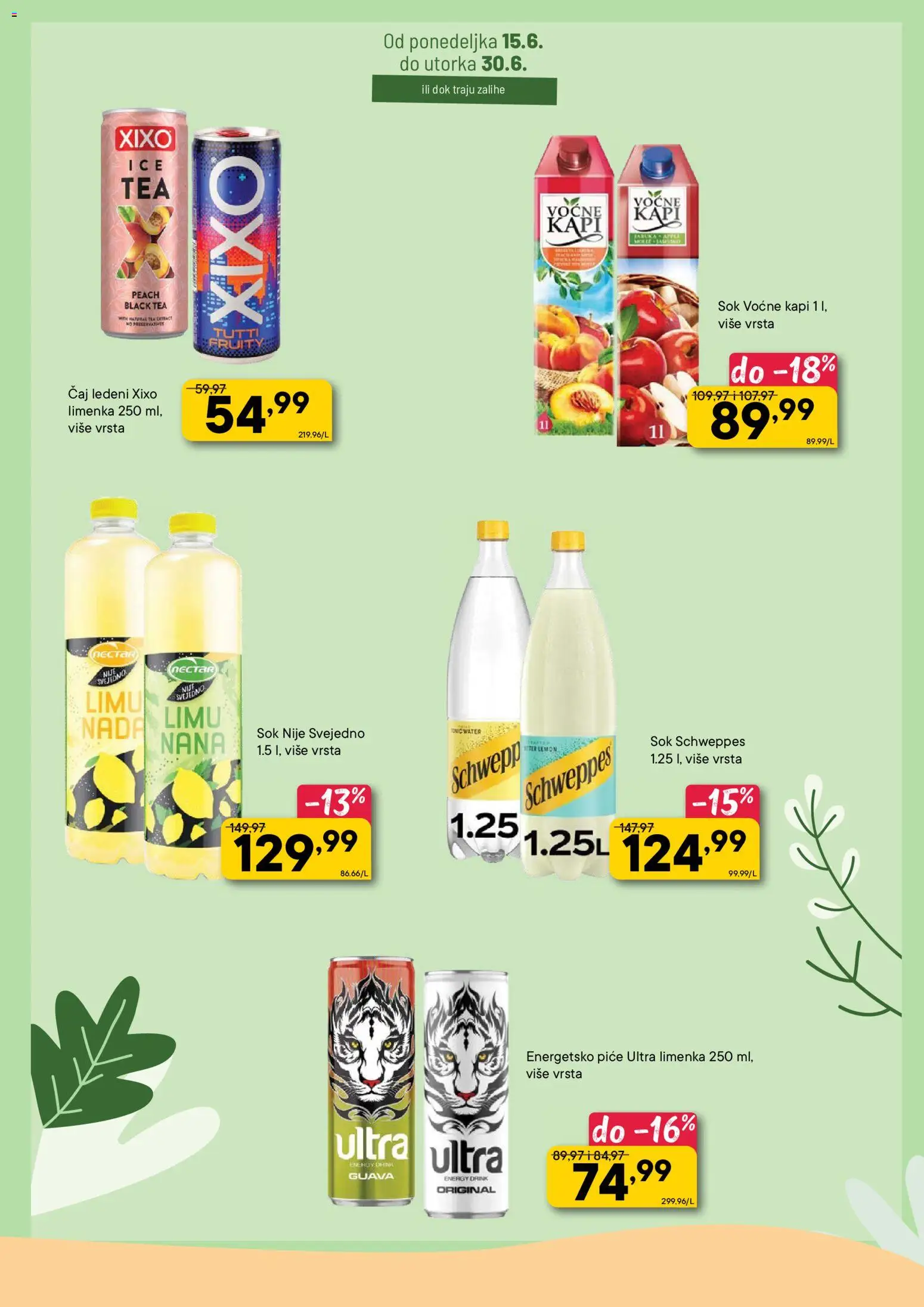 PerSu katalog - važi od 15.06.2026 | Strana: 7 | Proizvode: Schweppes, Sok, Čaj