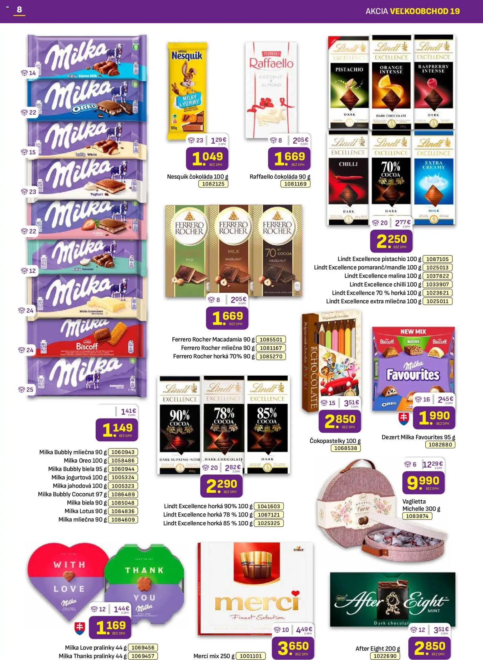 Nové Libex akcie – leták je platný od 21.09.2026 | Strana: 8 | Produkty: Chilli, Oreo, Milka, Raffaello