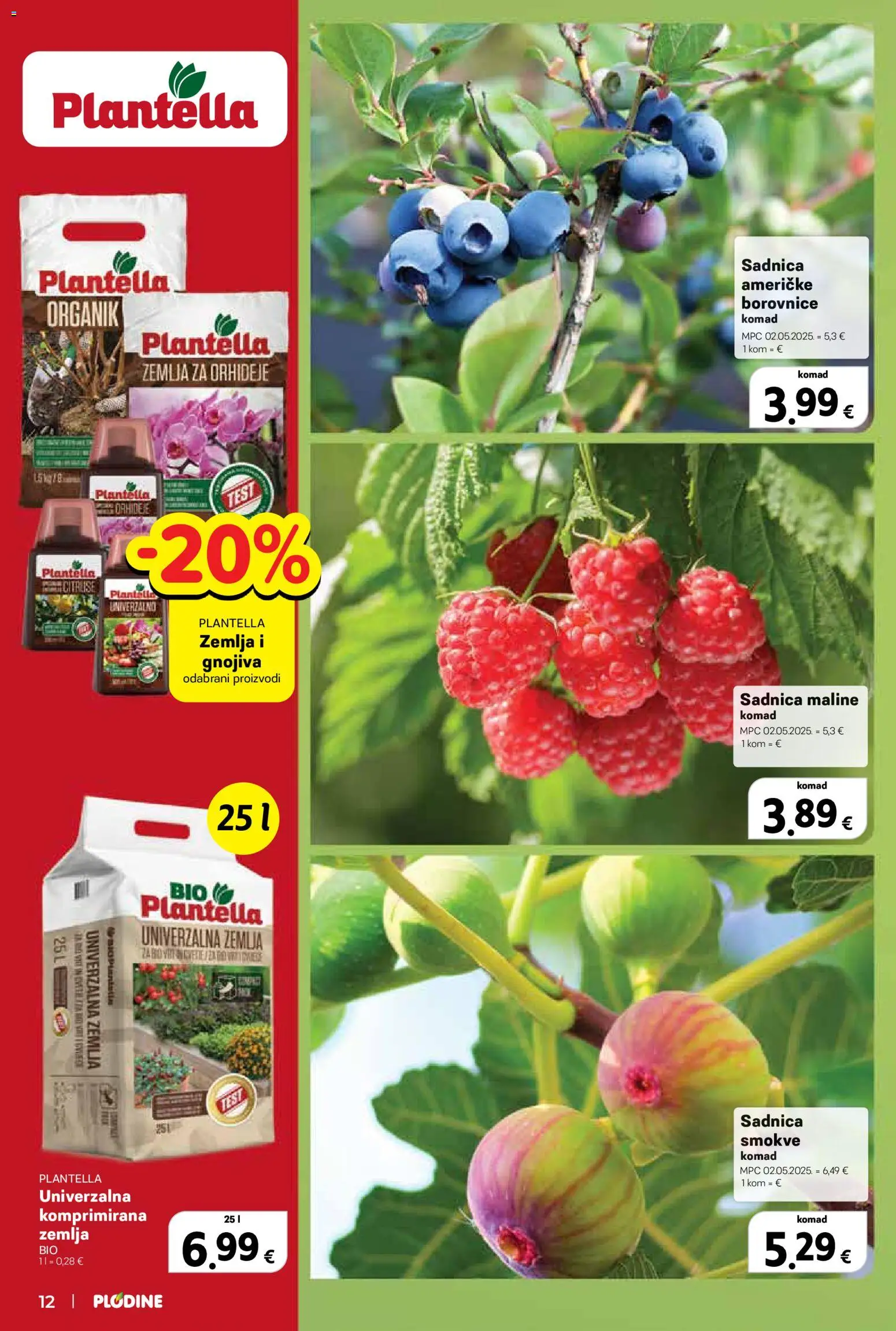 Plodine katalog | vrijedi od 11.03.2026 | Stranica: 12 | Proizvodi: Borovnice, Maline