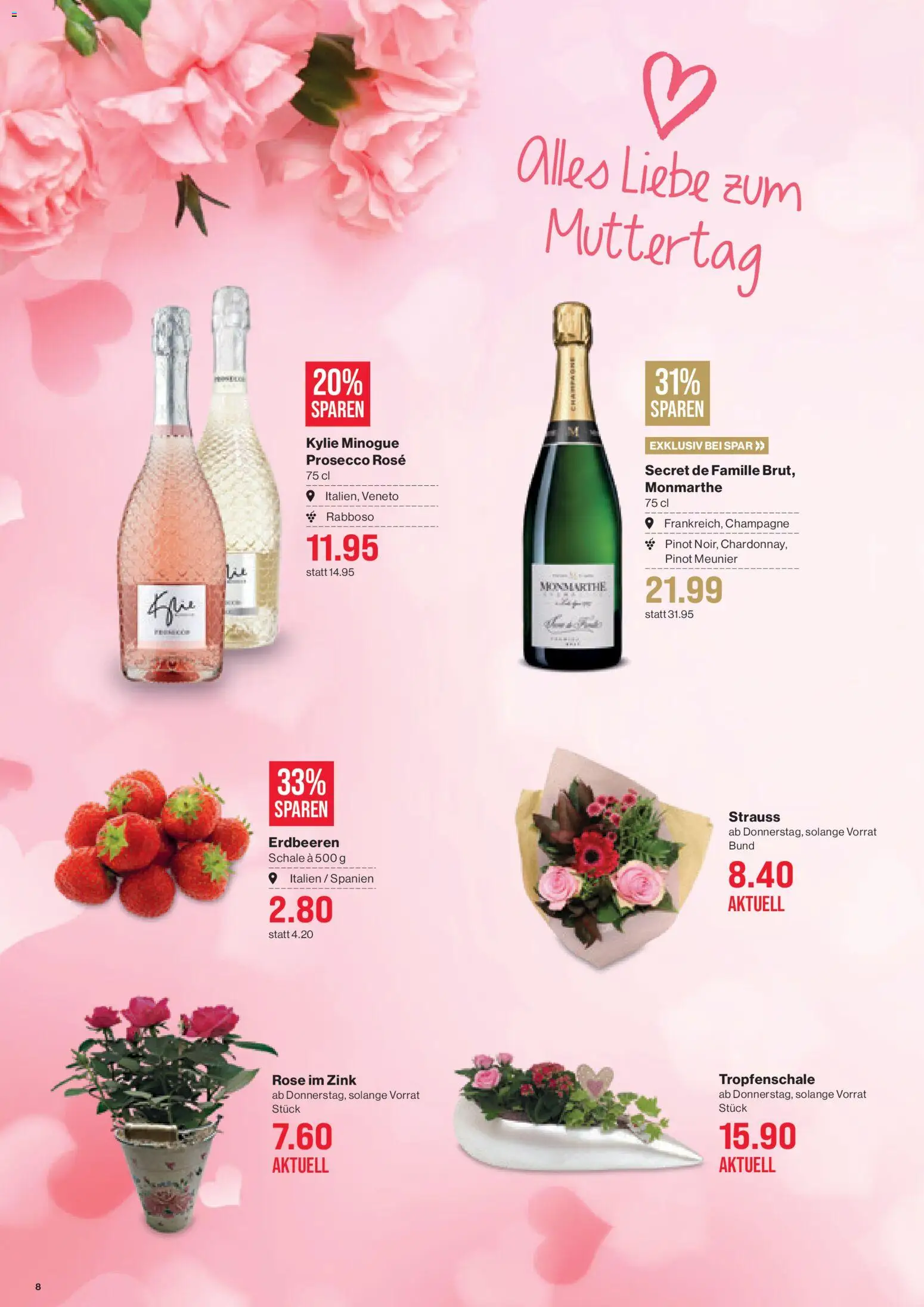 SPAR aktionen – gültig ab 07.05.2026 | Seite: 8 | Produkte: Erdbeeren