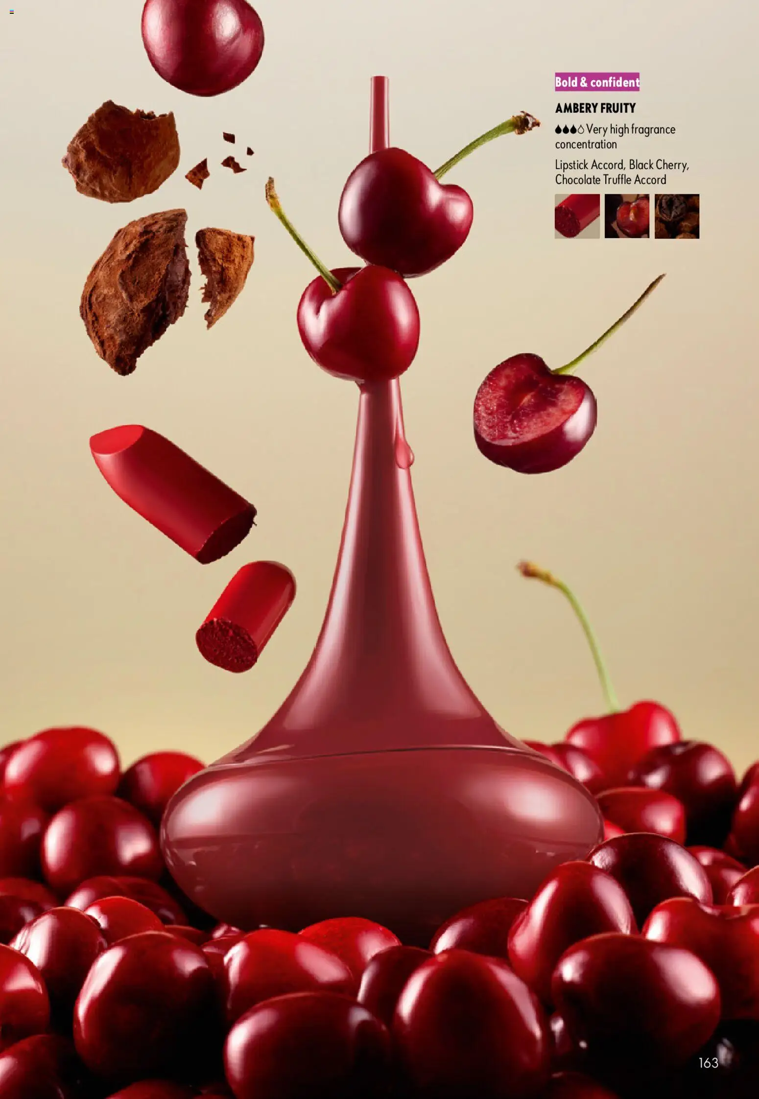 {H1} | Page: 163 | Products: Fragrance, Lipstick, Chocolate