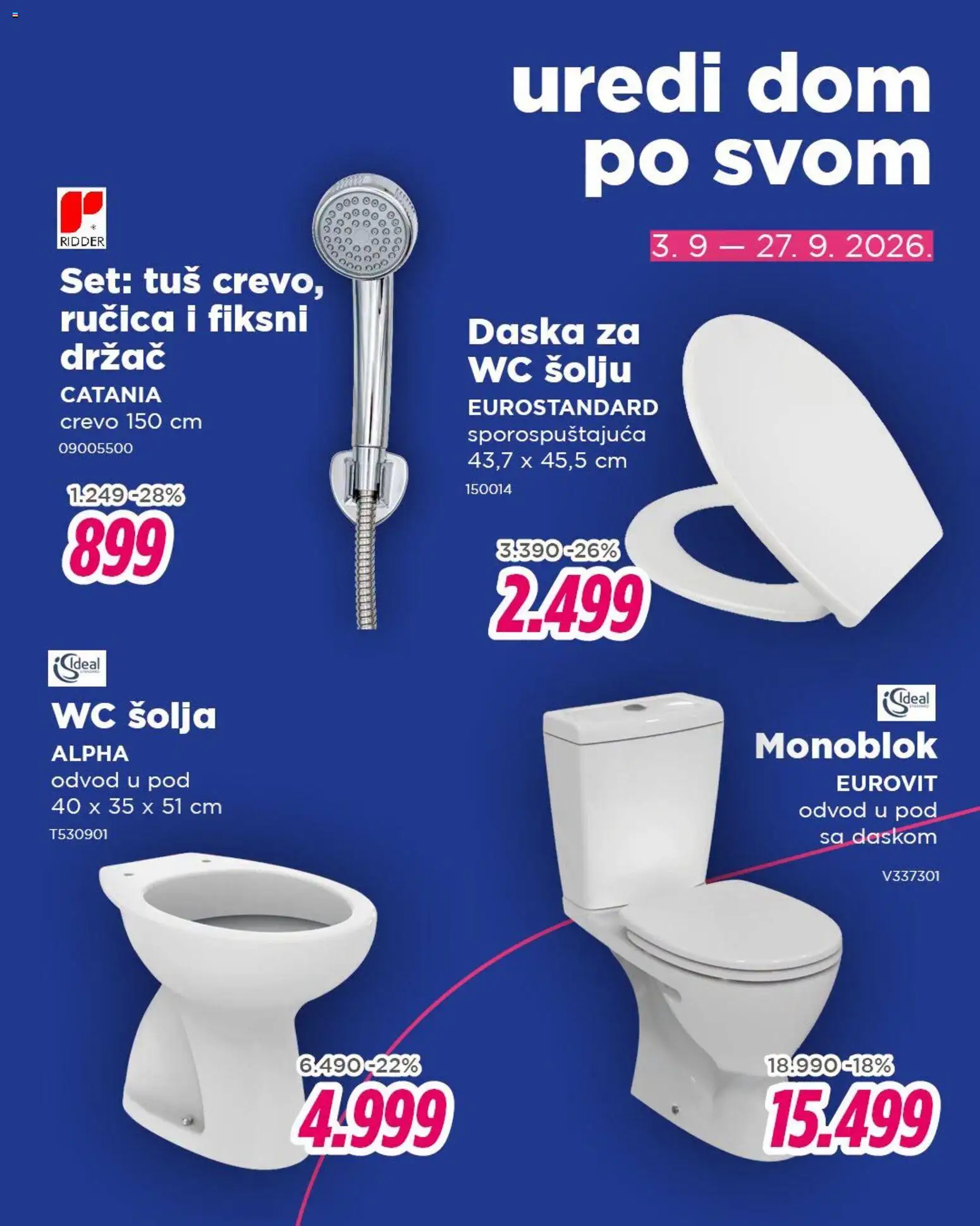 Okov katalog - važi od 03.09.2026 | Strana: 16 | Proizvode: Wc, Tuš, Šolja
