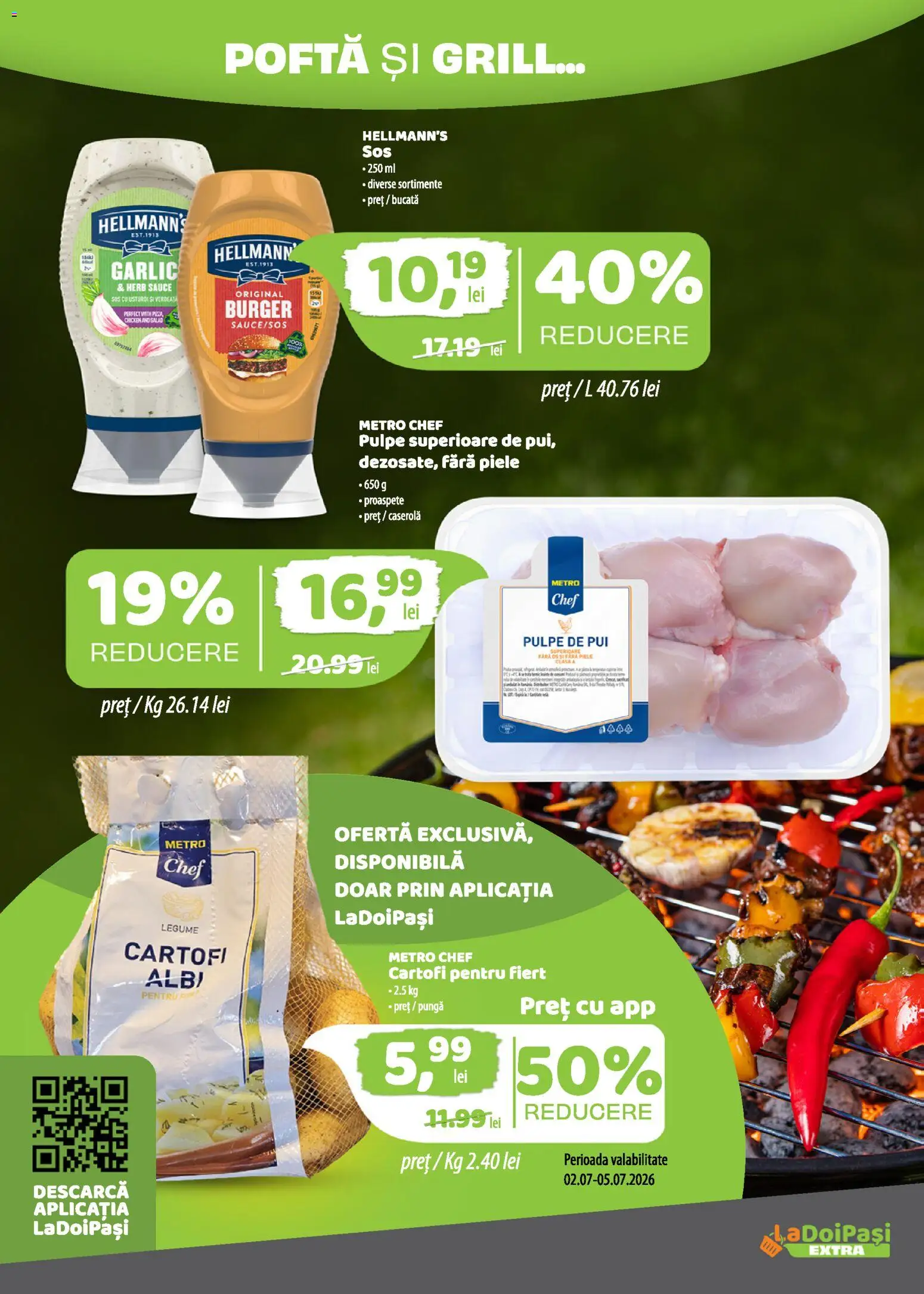 Noul catalog LaDoiPași – valabil de la 01.07.2026 | Pagină: 2 | Produse: Pungă, Grill, Legume, Verdeață