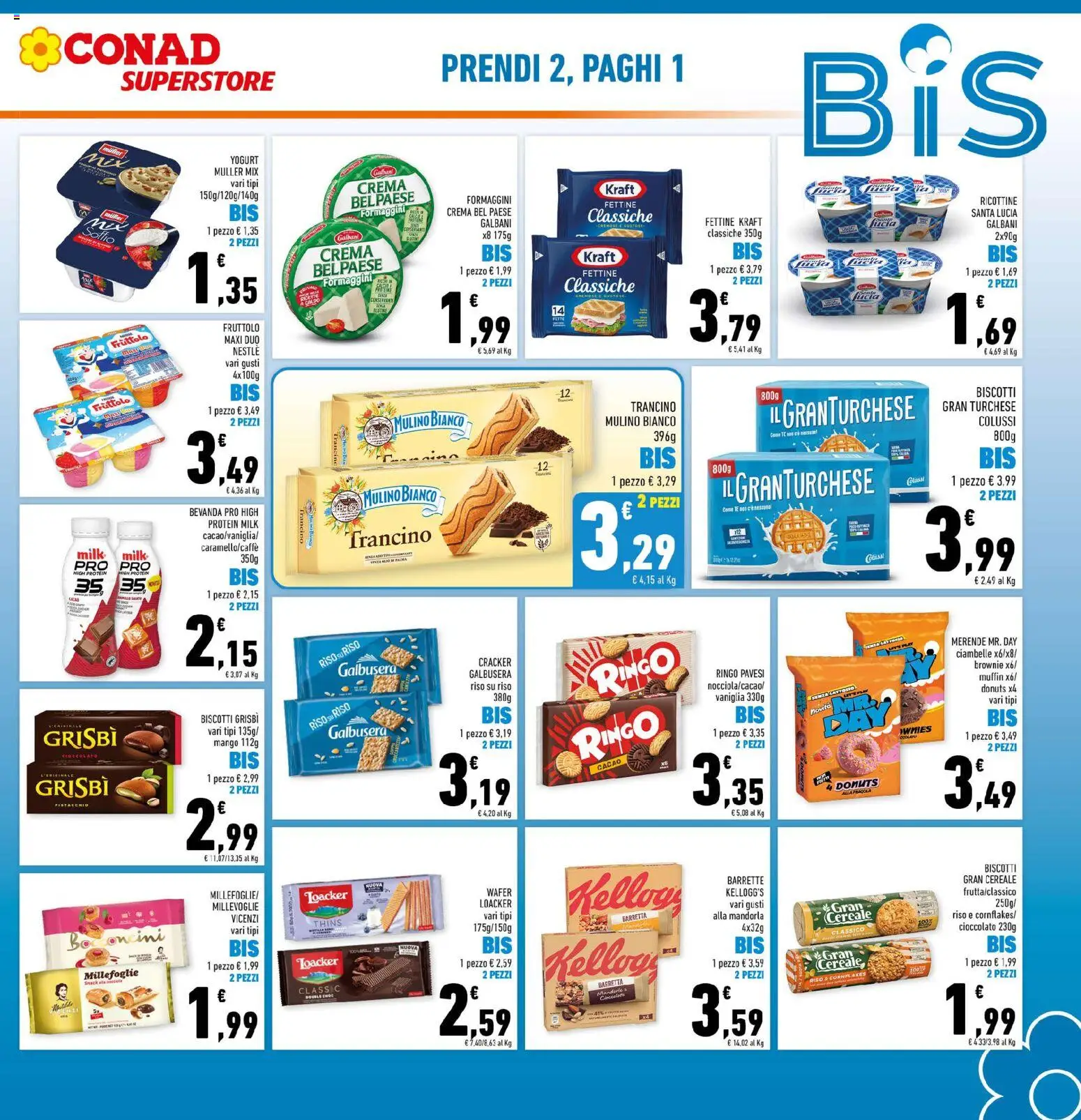 Volantino Conad del 15/07/2026 | Pagina: 3 | Prodotti: Riso, Biscotti, Crackers, Cacao