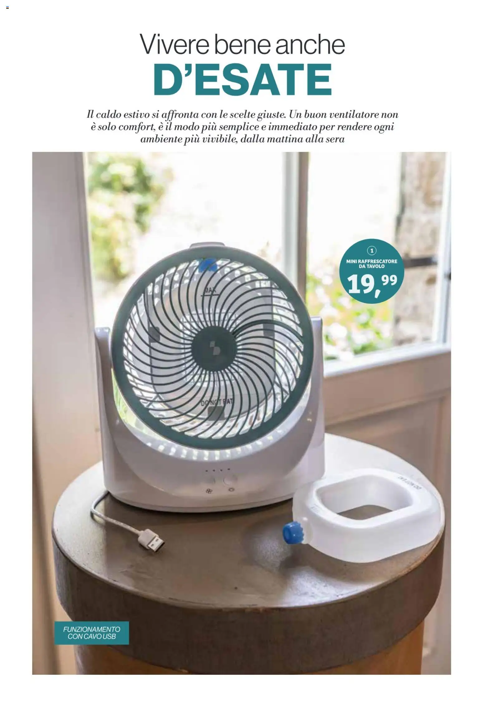 Volantino IN's del 13/05/2026 | Pagina: 12 | Prodotti: Ventilatore, Cavo, USB, Tavolo
